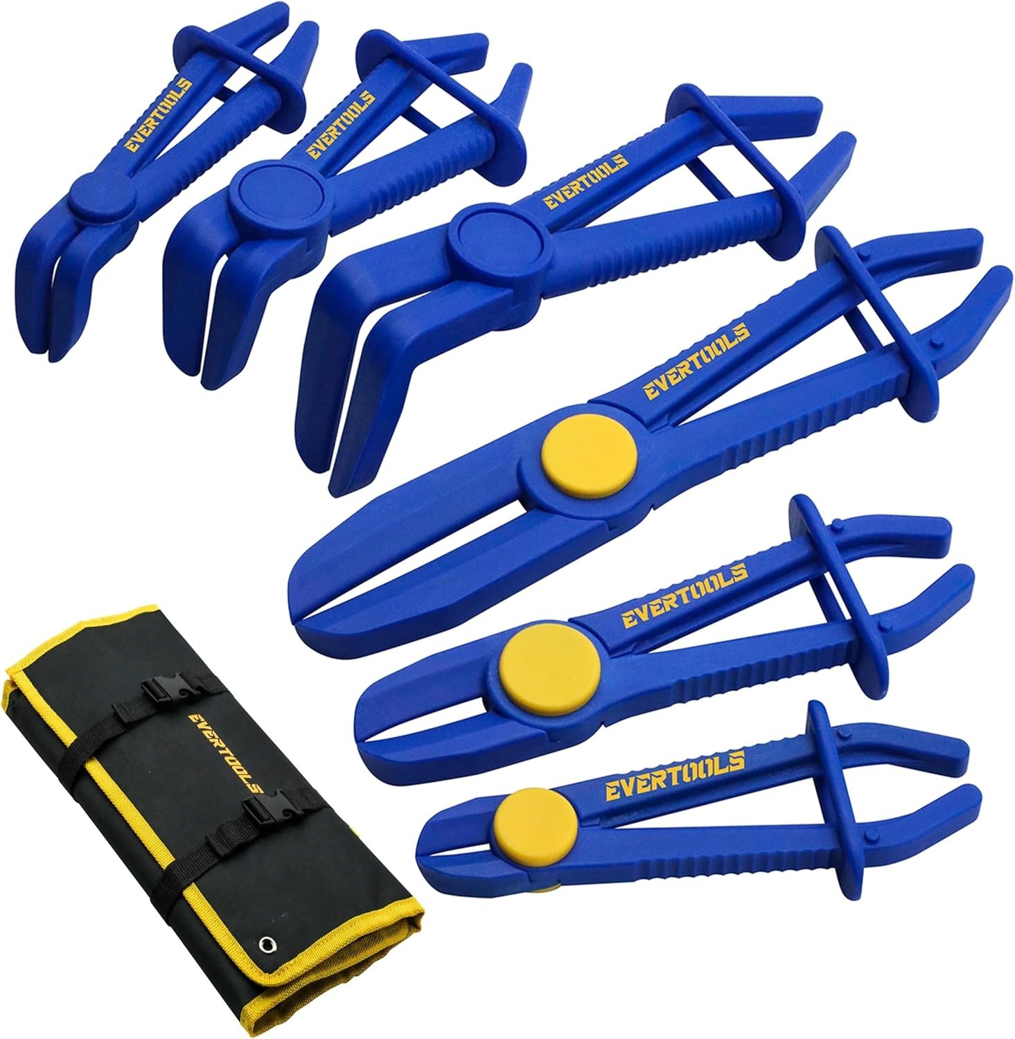 6pcs Hose Clamp Pliers Set, Radiator Fuel Line Clamp Tool, Straight & 90° Ang…