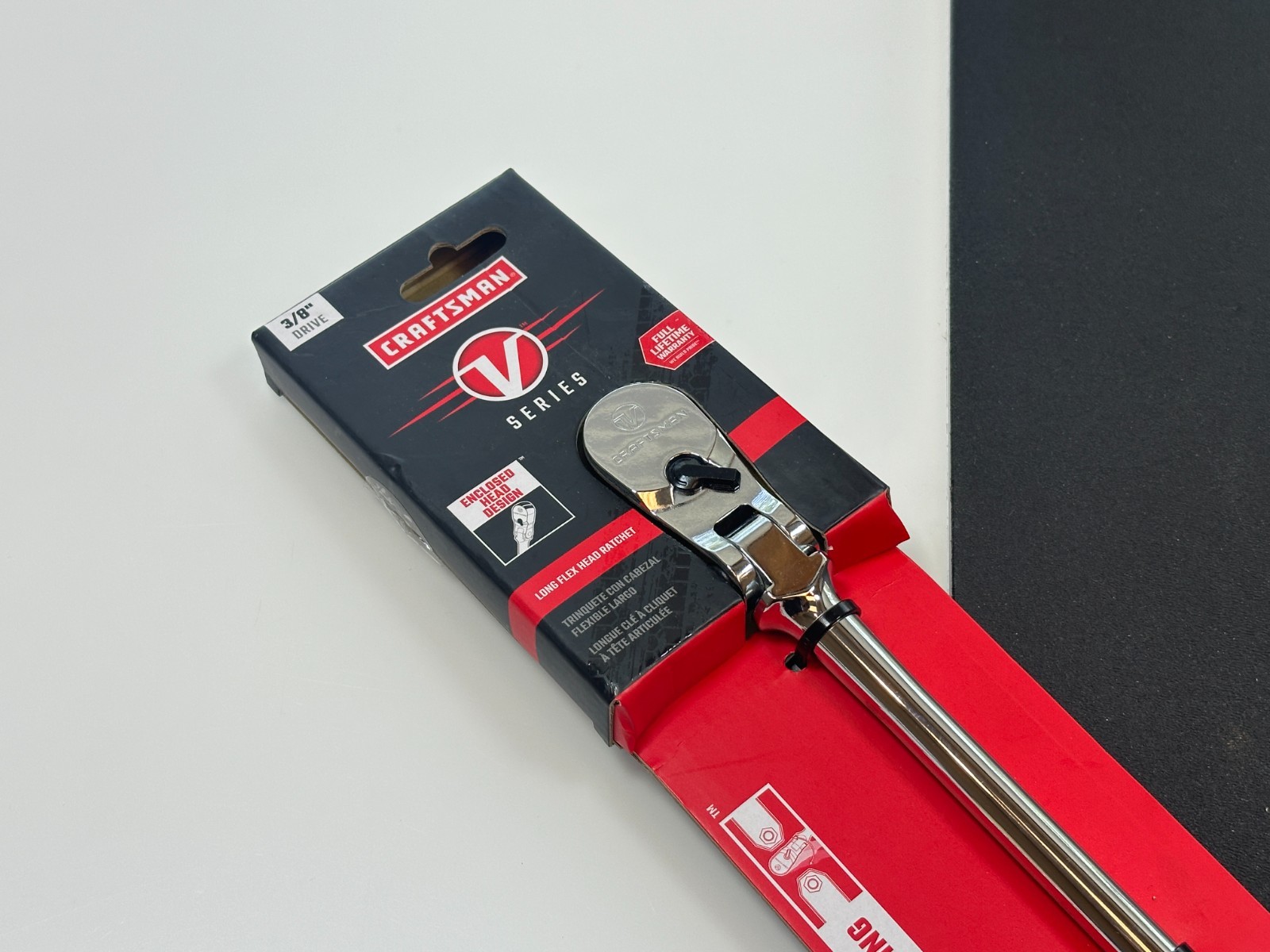 Craftsman V-Series (Discontinued) 3/8″ Drive Polished Chrome Flex Head Ratchet