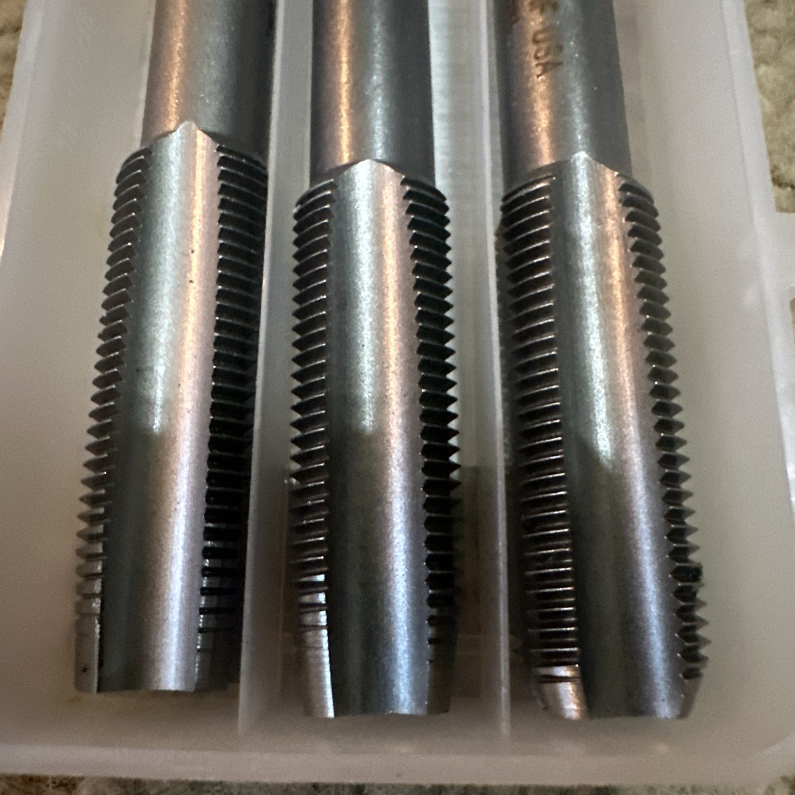 5/8-18 NF Tap Set Irwin 2654 ZR Carbon Steel 3pc Taper Plug Bottom Made In USA