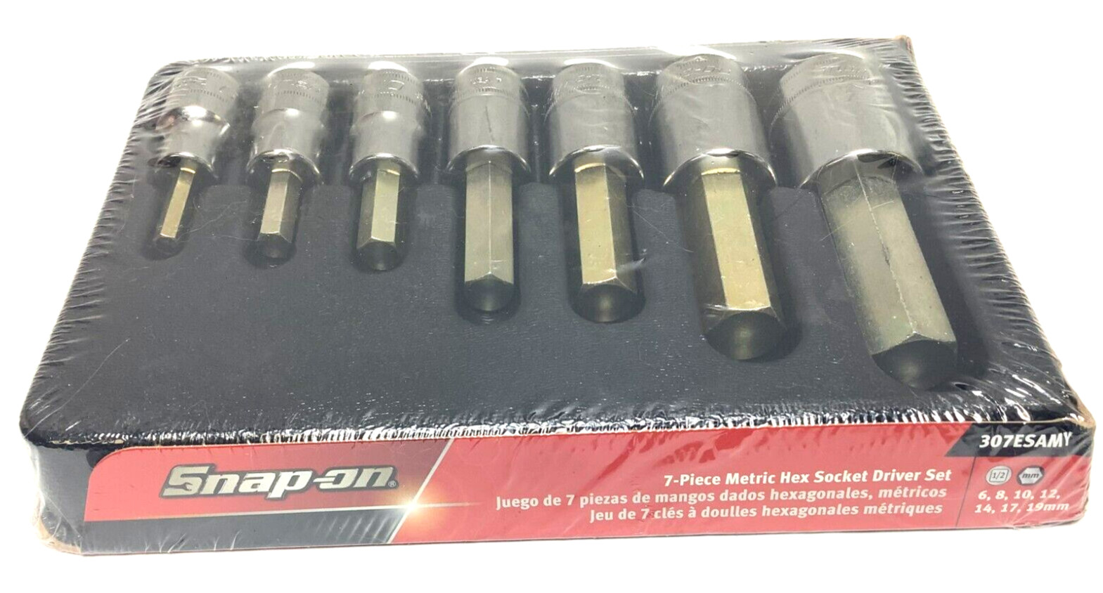 New Snap-on 307ESAMY 1/2″ drive Allen Hex Socket Set 6 8 10 12 14 17 19 mm