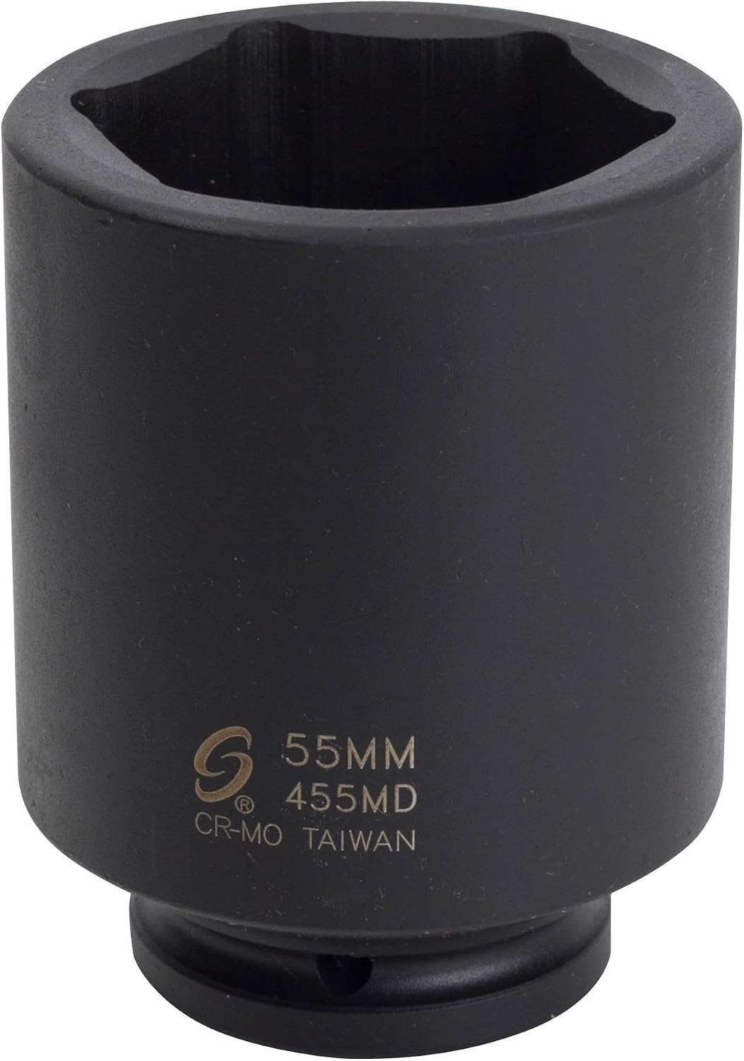 Durable 55mm 6-Point Deep Impact Socket – 3/4″ Drive with Black Phosphate Finish