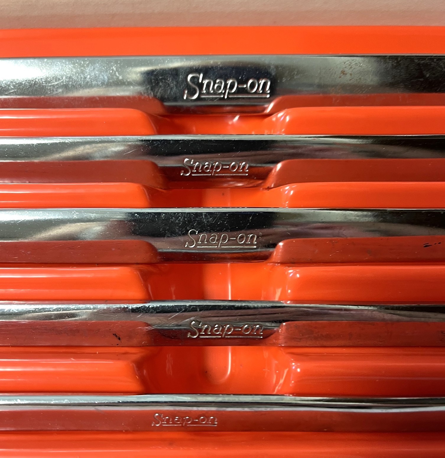 Snap-on 5 pc Extra Long Combination Wrench Set Flank Drive OEXL24-OEXL16 Clean
