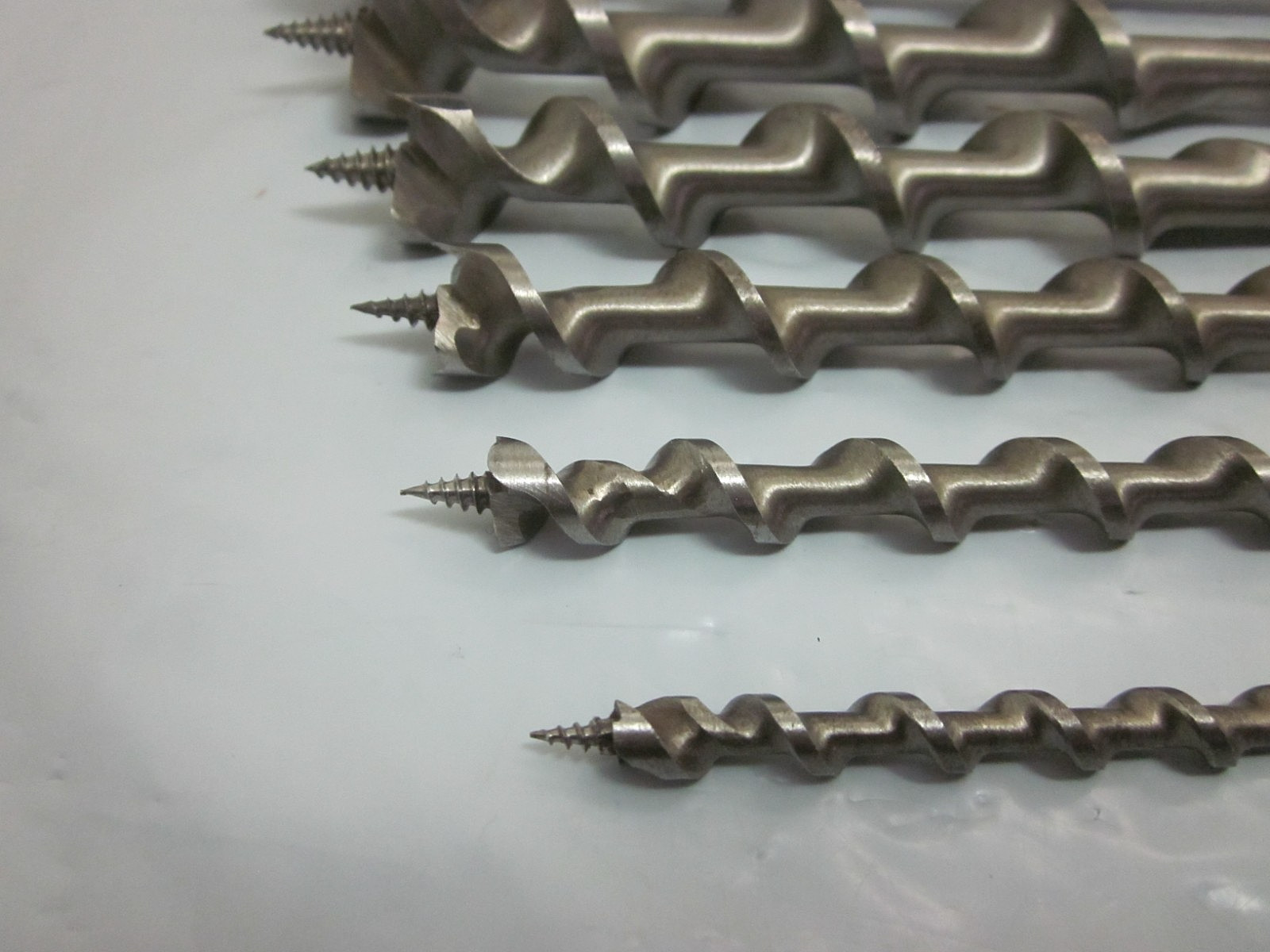 Vtg Craftsman Set Of 6 Auger Drill Bits W/Metal Wall Mount 1/4″ to 1″ USA