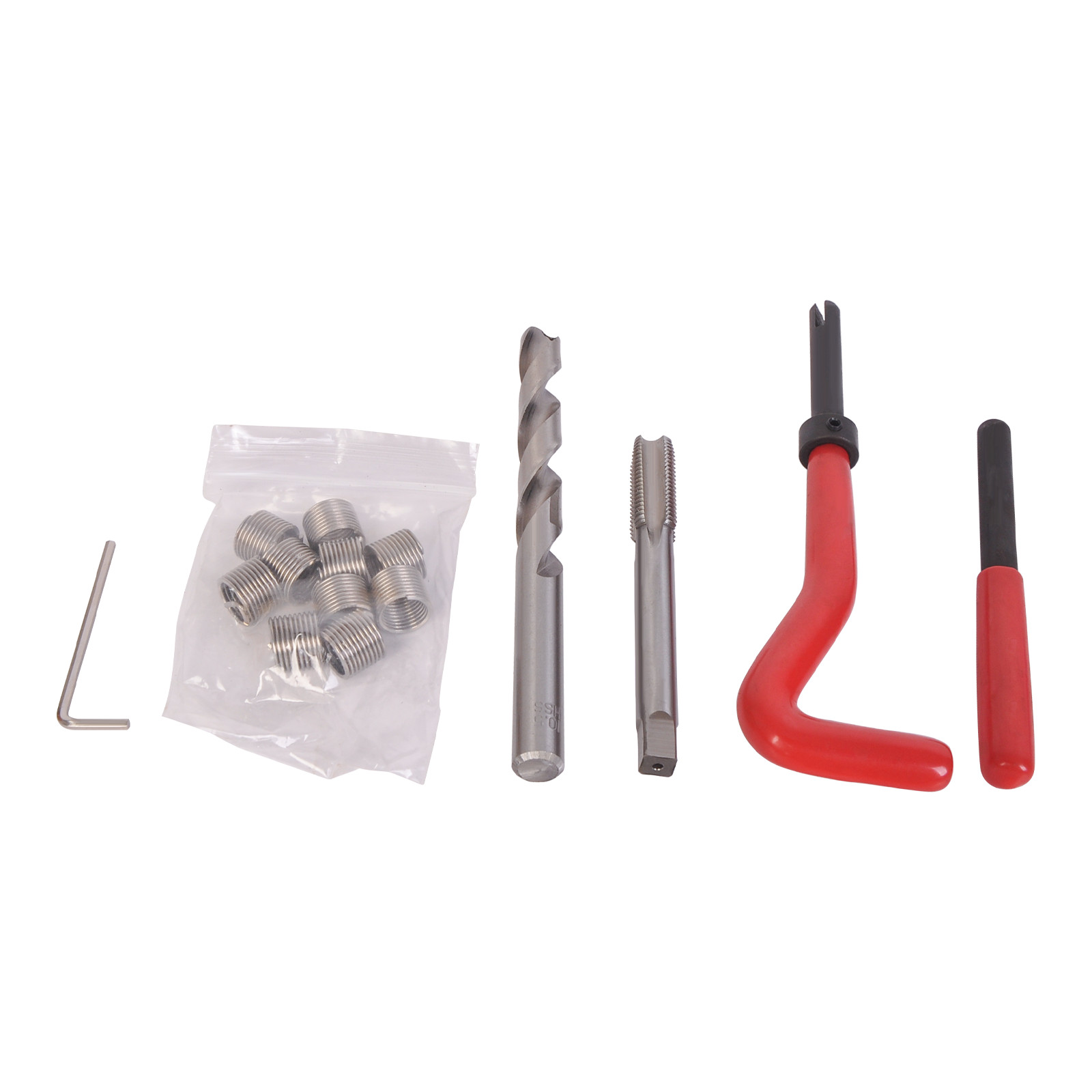 M10 X 1.25 X 13.5MM Thread Repair Tool Kit Auto Car Repair Helical Coil Set 15pc
