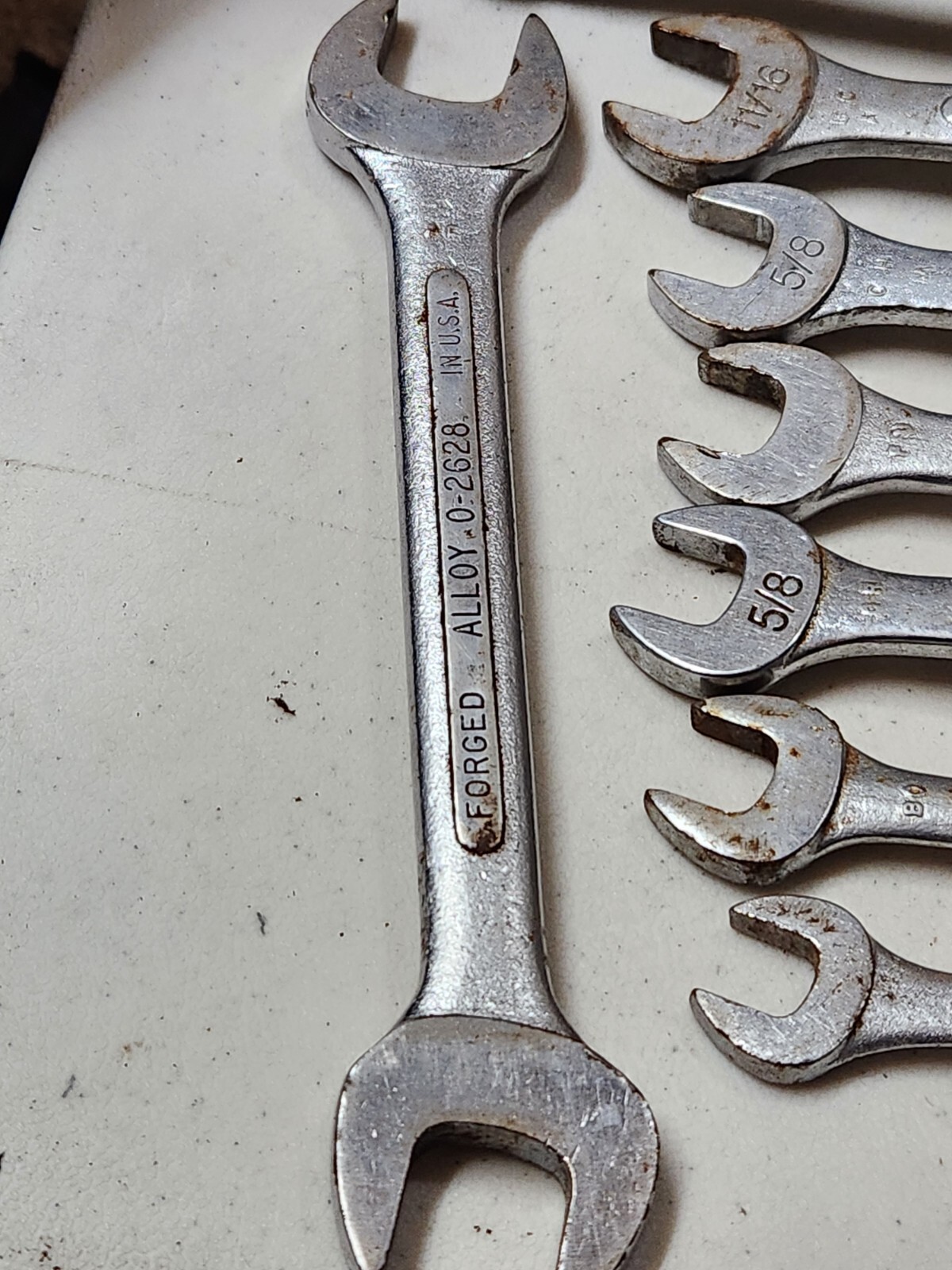 SK S-K Lectrolite 1 1/16″ 11/16″ 5/8″ 9/16″ 1/2″ 7/8″ 13/16″ 10 Wrenches Lot USA