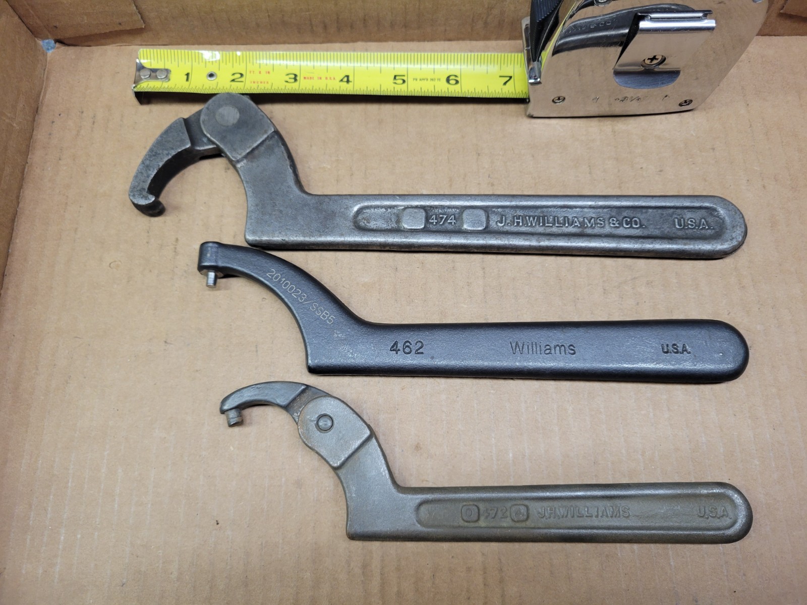 Williams USA 3-Piece Adjustable Pin / Hook Spanner / Wrench Set
