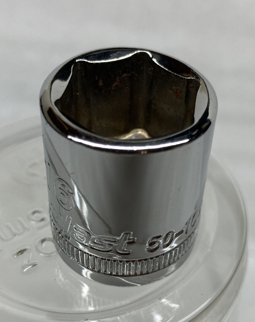 DURALAST 16mm 6 point Hex 3/8in Drive Shallow Metric Single Socket Polished