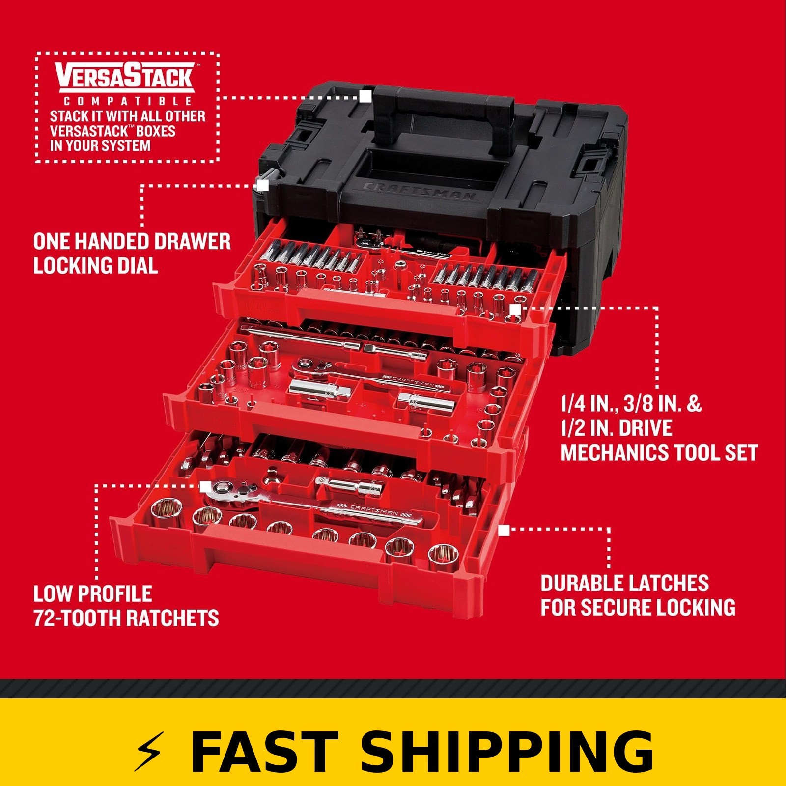 Craftsman 262-Piece Mechanic Tool Set with VERSASTACK Box