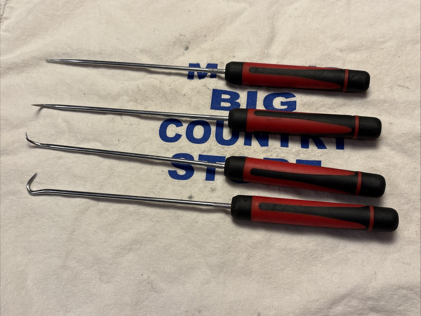 Mac Tools 4pc Comfort Grip Handle Pick Set Red/Black