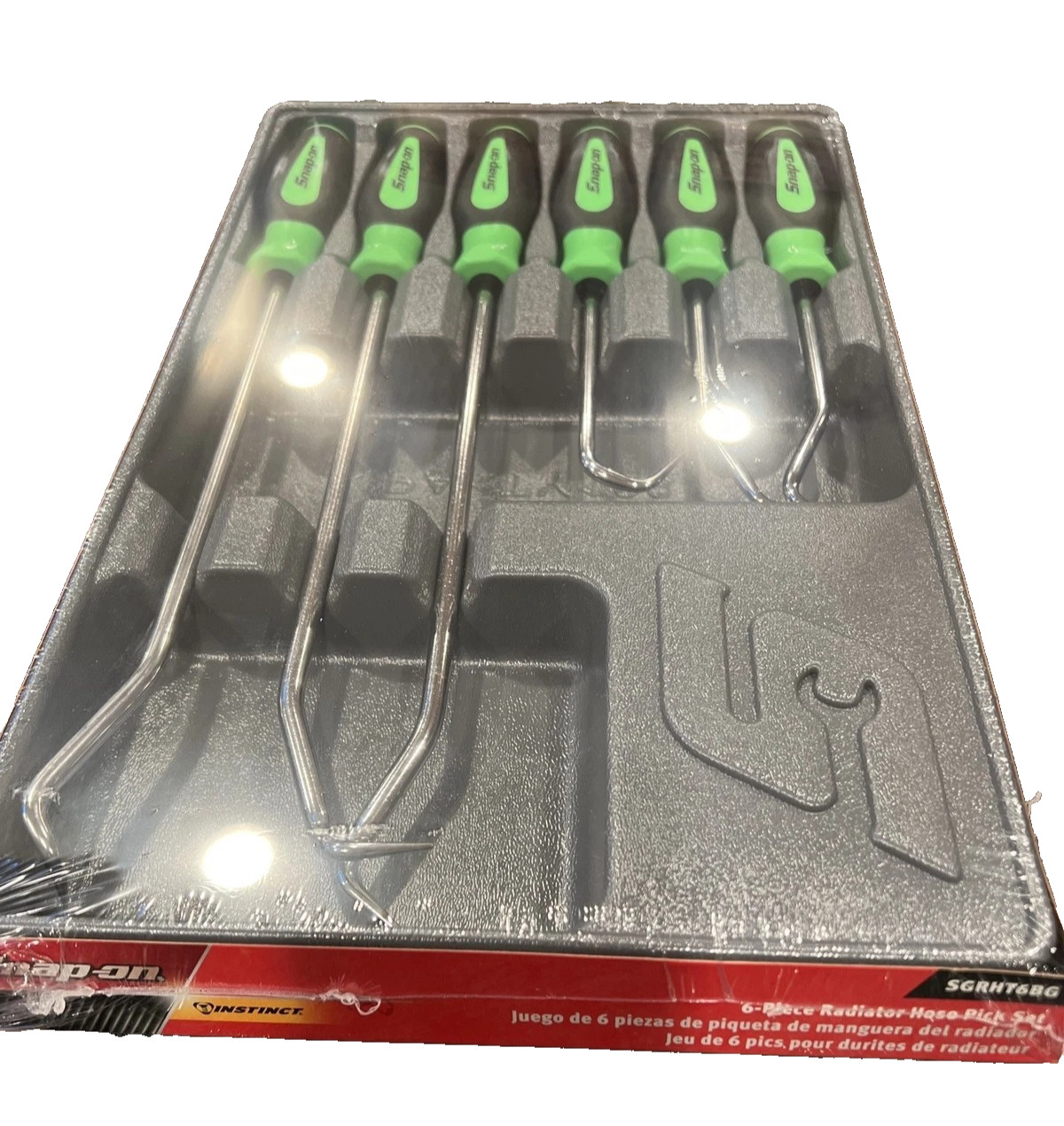 New Snap-on™ SGRHT6BG 6-piece Radiator Hose Pick Green Soft Grip Sealed