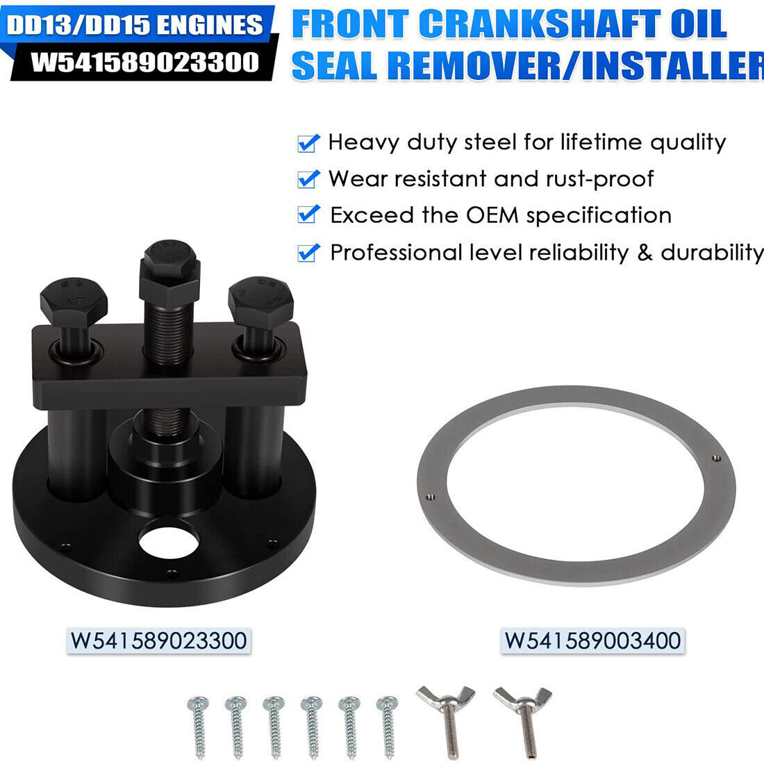 W541589023300 for Detroit DD13 DD15 Front Crankshaft Seal Remover Installer Tool