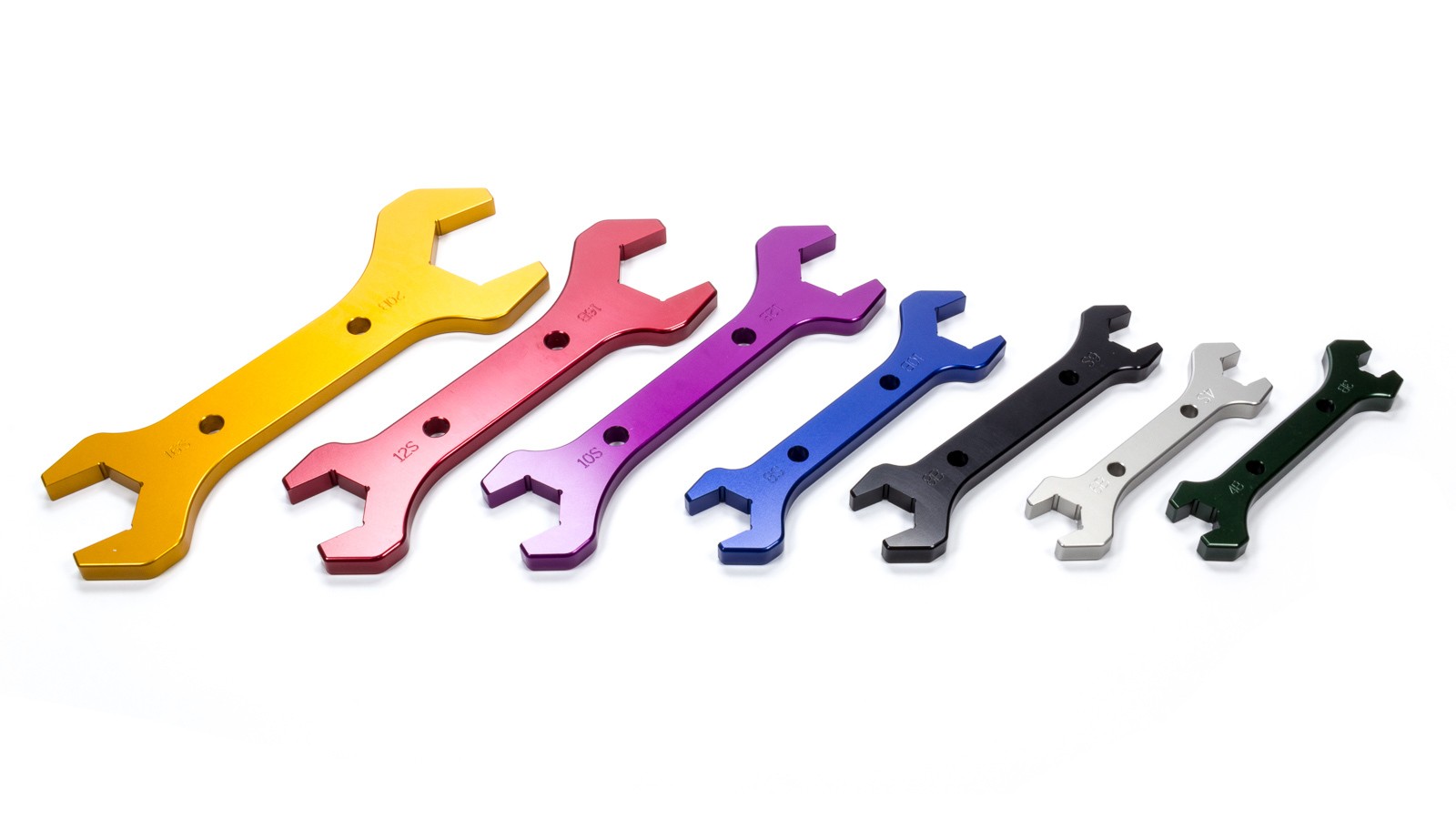 MR. GASKET For AN Aluminum Wrench Set 3-20 AN Double Ended Multi-Color