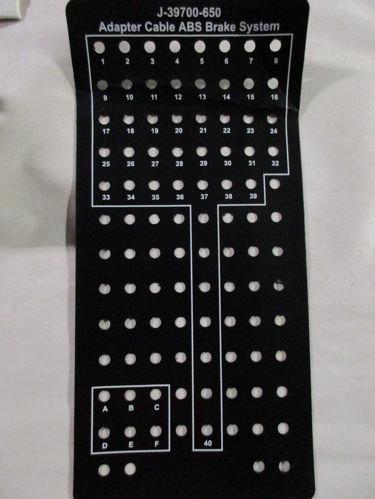 KENT MOORE TOOL J-39700-650 J-39700-651 BREAKOUT BOX ADAPTER & OVERLAY