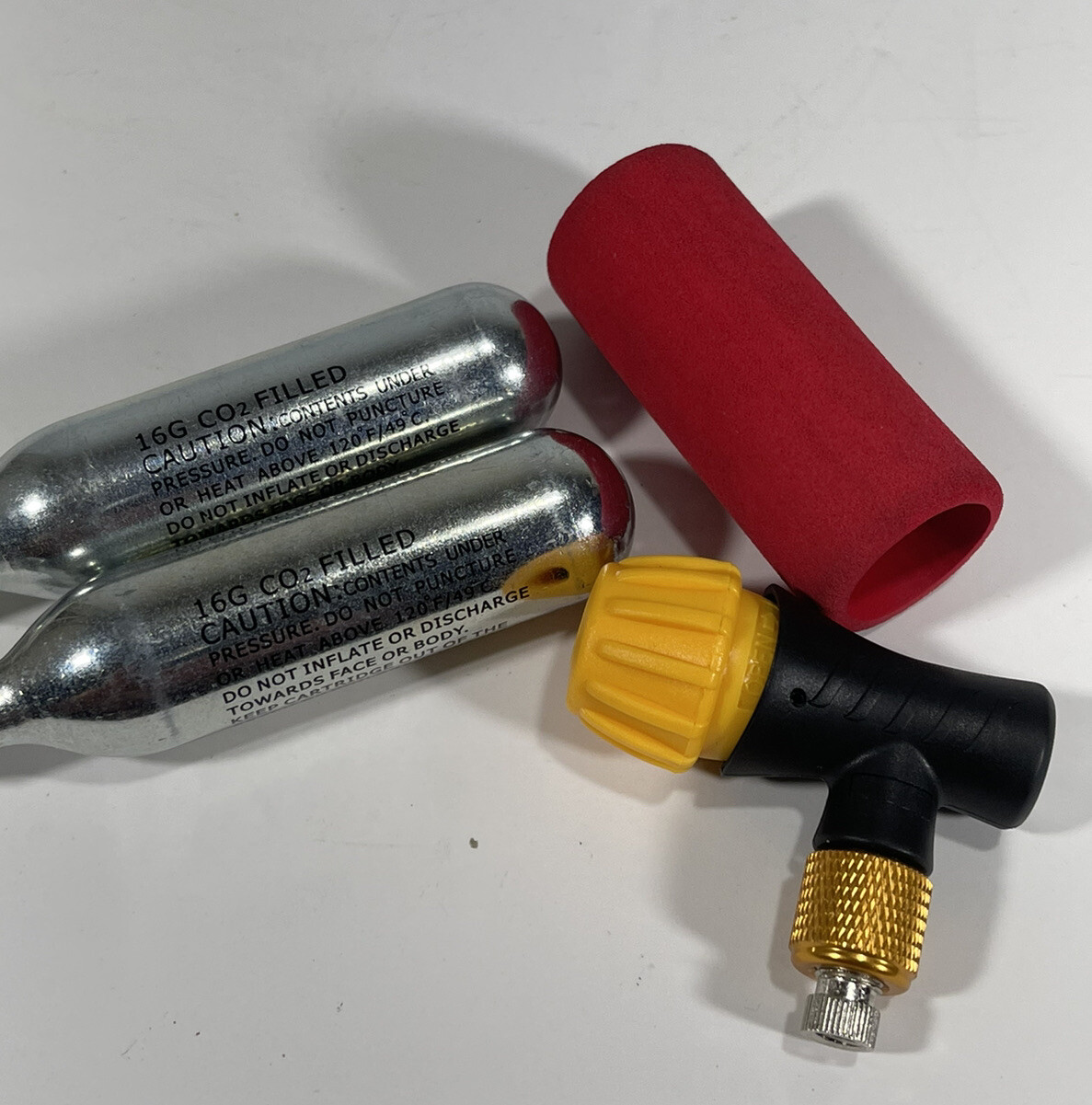 16g CO2 Gas Tires Cylinder Inflator Kit Cartridges Tool Motorcycle ATV Dirt Bike