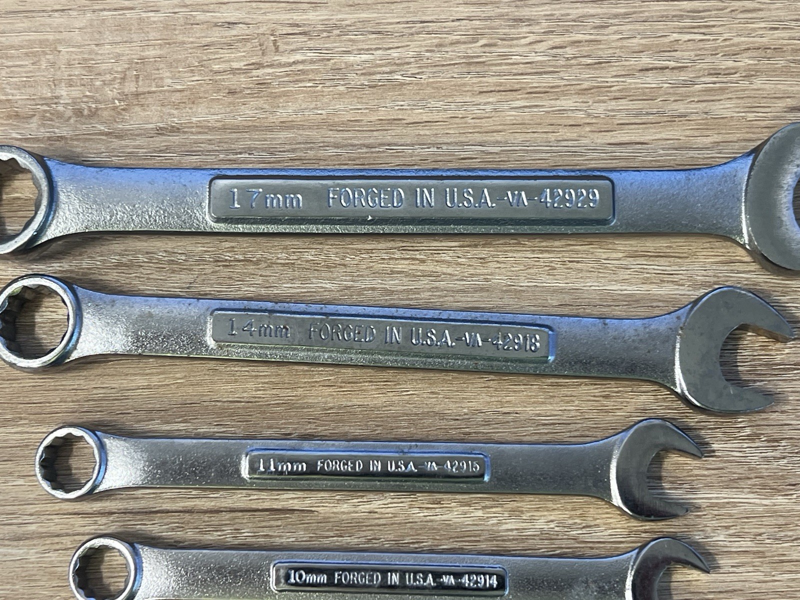 Craftsman USA 6 pc Metric Combination Wrench Group 17MM 14MM 11MM 10MM 9MM 8MM