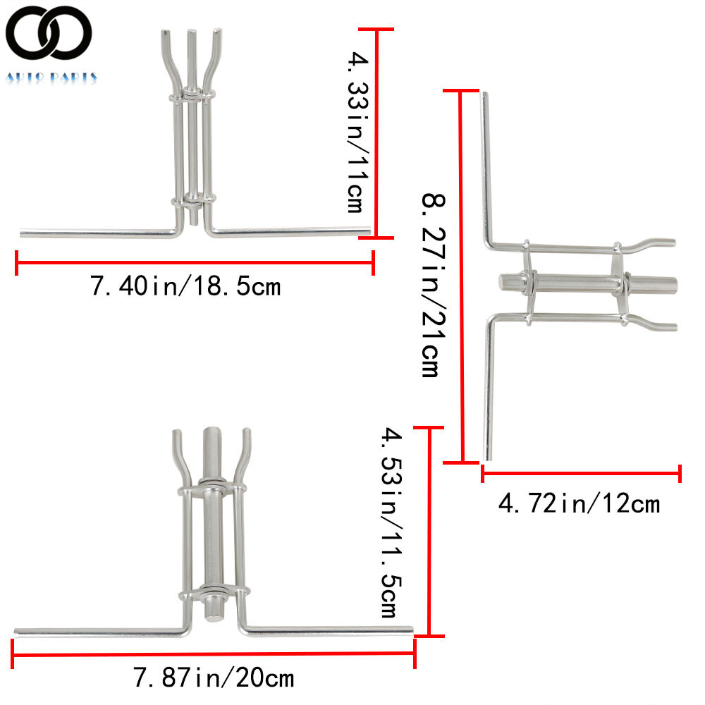 Hydraulic Cylinder Piston Rod Seal U-Shaped Cup Installation Tool Kit SML 3PCS