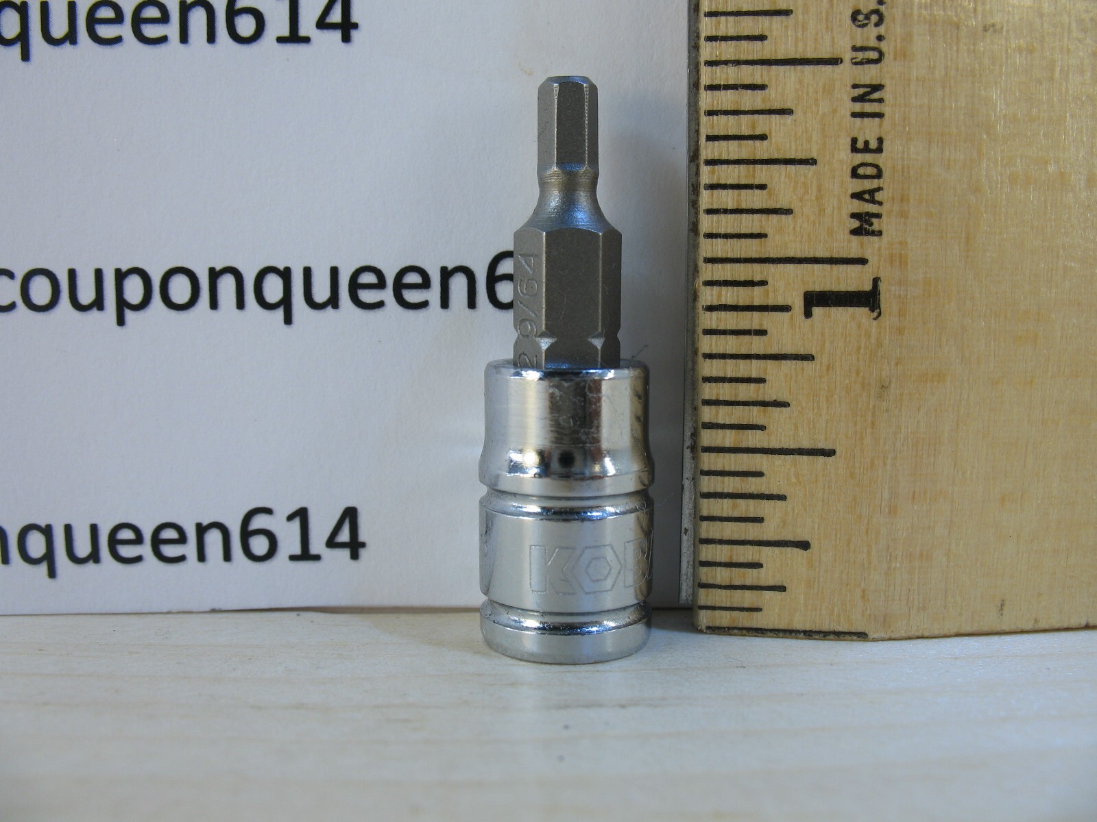 KOBALT 81955-0622, 1/4″ Drive Hex Bit Socket 9/64″ – Brand New