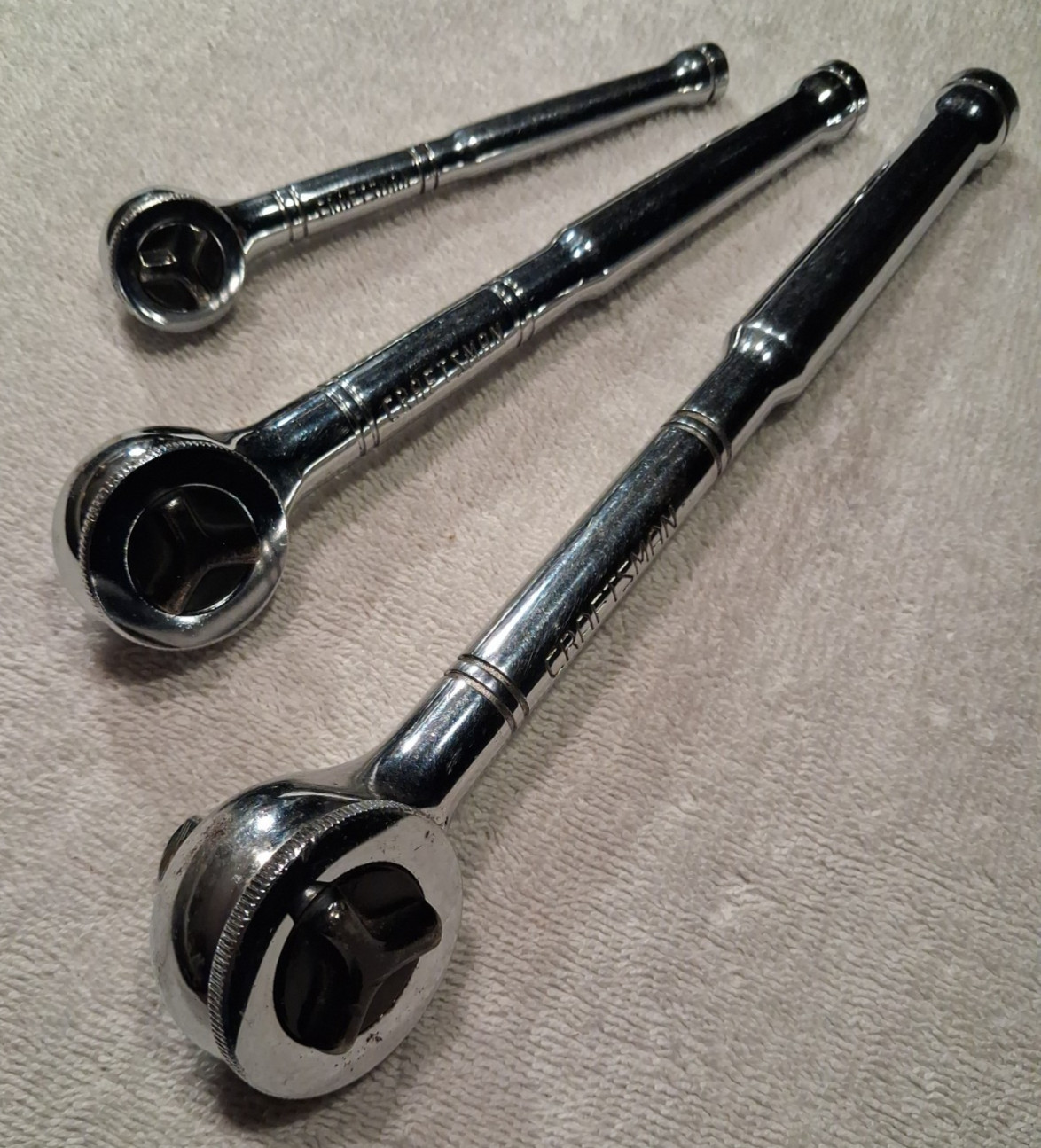 Craftsman USA 1/4″,3/8″,1/2″ Drive 43795,43796,43797 Ratchet Set,Vintage 1980’s