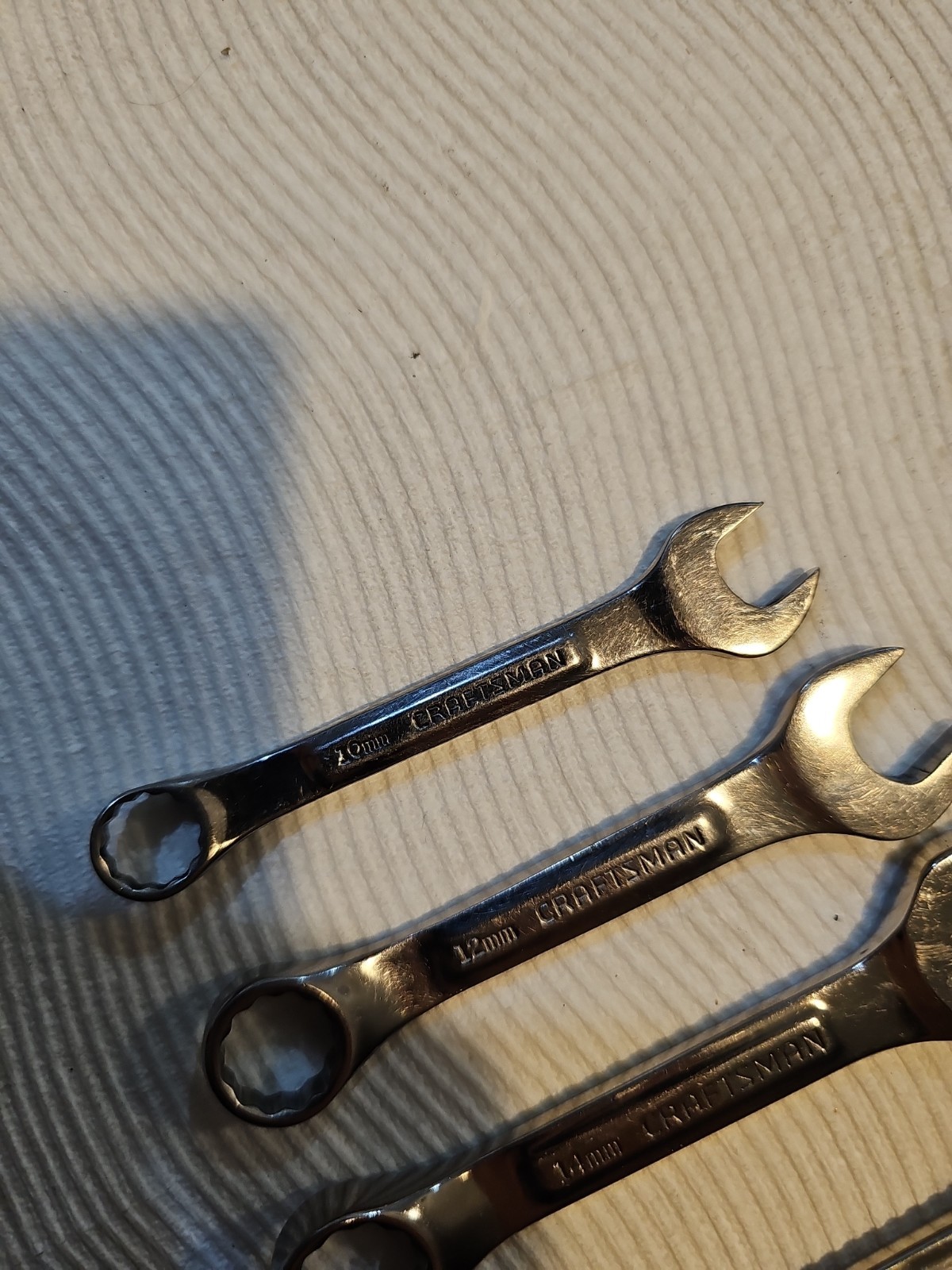 Vintage Craftsman USA -VV- Metric Stubby Wrench Set 10mm-18mm Short Pattern 5-Pc