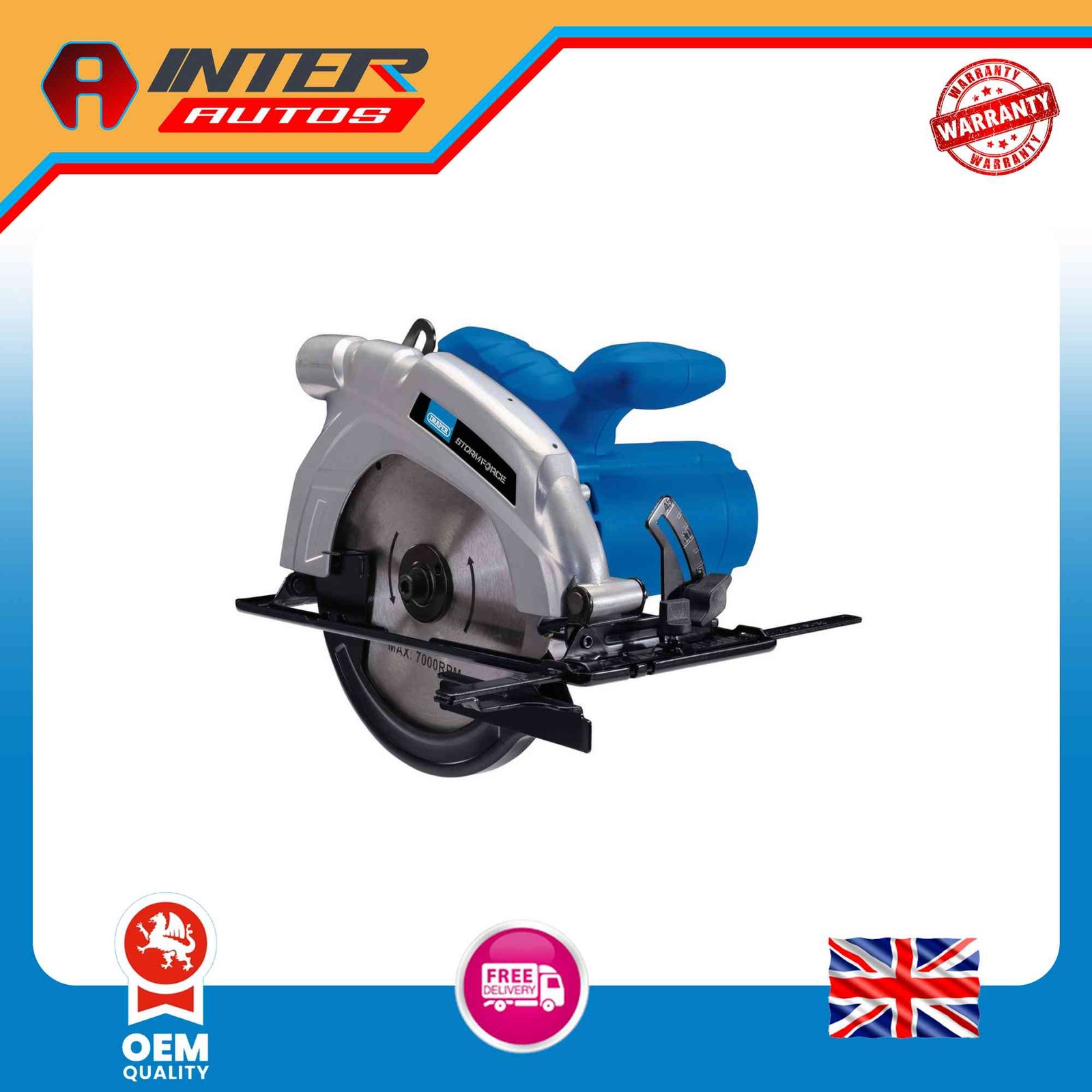 Draper Storm Force® Circular Saw, 185mm, 1200W 56786