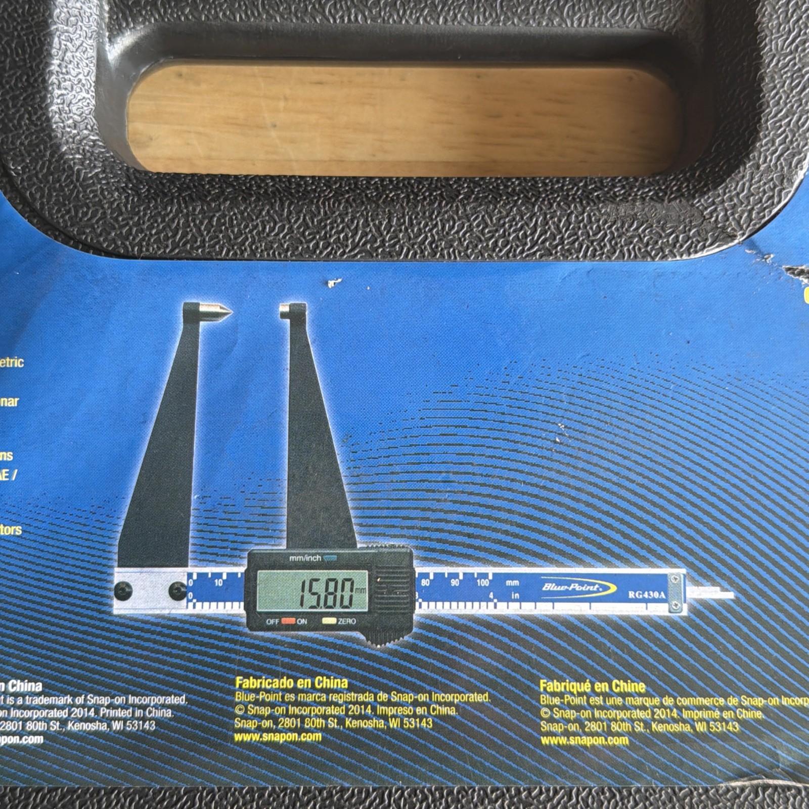 Blue Point Tools Electronic Digital Brake Rotor Gauge Caliper W/ Case RG430A