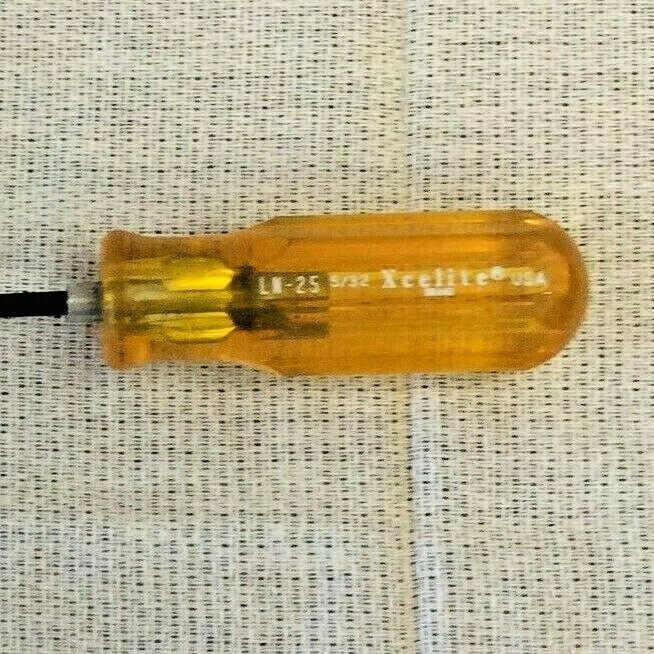XCELITE LN-25 ALLEN/HEX SCREWDRIVER 9”L 5/32in AMBER COLOR USED USA GOVT SURPLUS