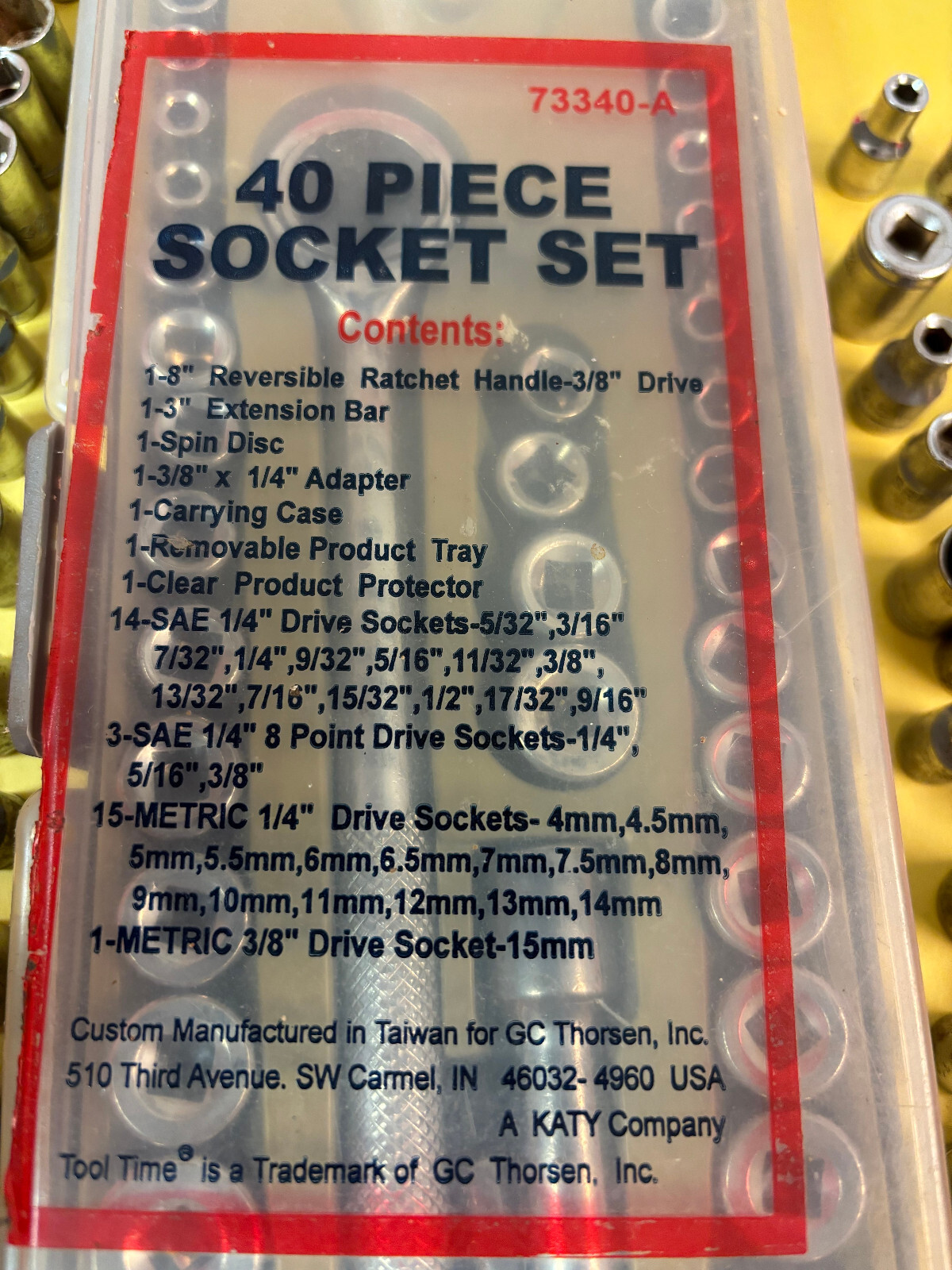 40 Piece Thorsen Socket Set w/Case PLUS 73 Multiple Mfg. Assorted Sockets