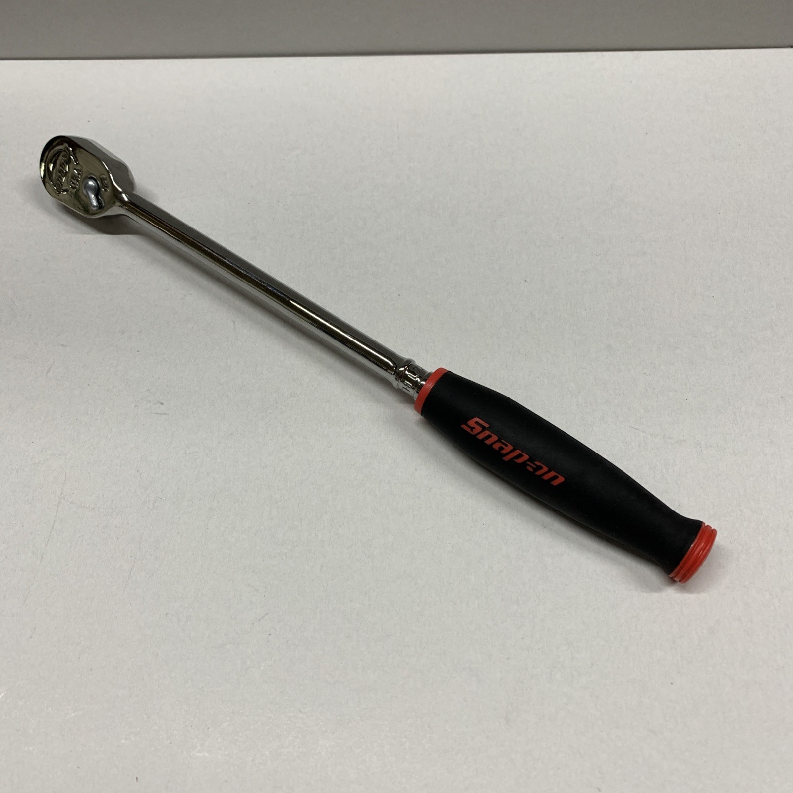 Snap On Tools USA THLL72 RED 1/4″ Drive Soft Grip Extra-Long Handle Ratchet NEW