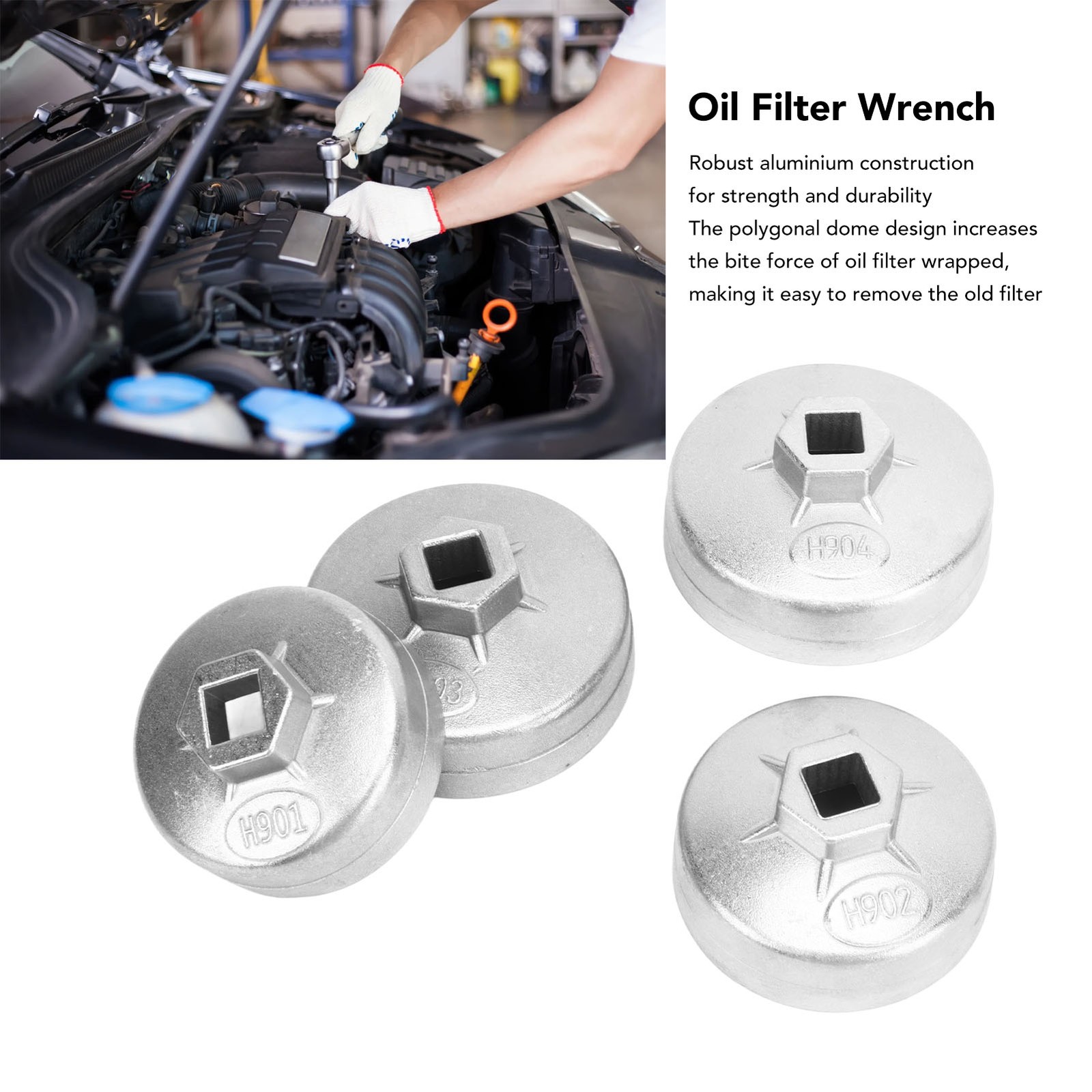4Pcs Aluminum Alloy Oil Filter Wrench Efficient Cap Removal Tool For Bluebird
