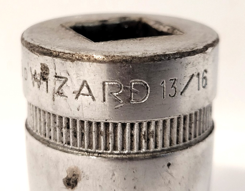 Wizard Brand H2668 13/16 Socket 1/2″ Drive 12 Point Shallow