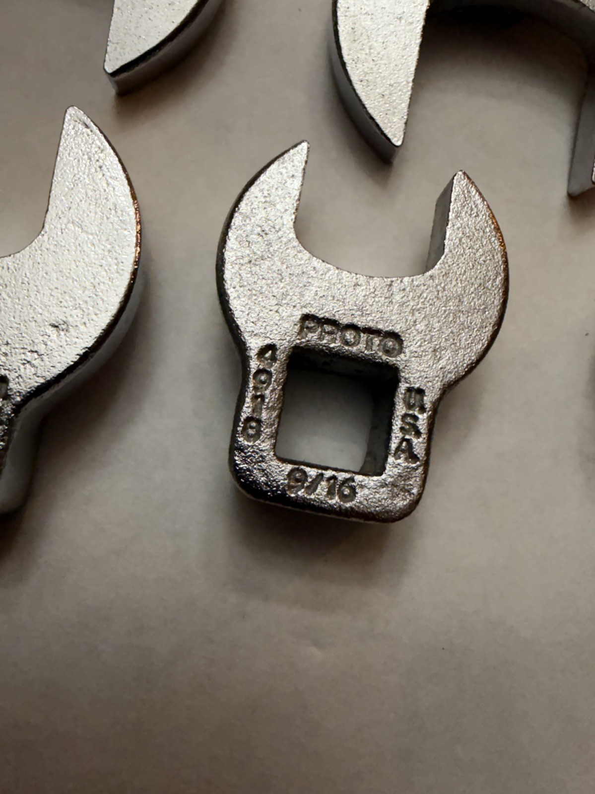 Proto Tools 3/8” Drive 9 Piece SAE Crowfoot Wrench Set – USA MADE