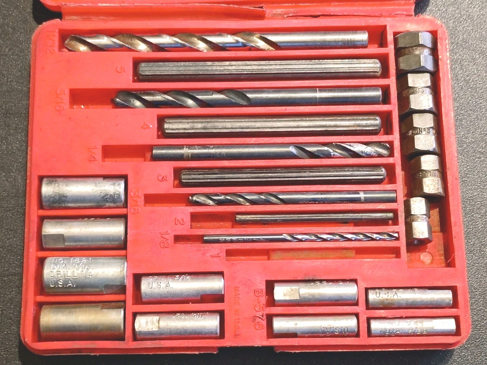 BLUE-POINT 1020 SCREW EXTRACTOR SET *INCOMPLETE SCREW EXTRACTOR TOOL KIT*AS IS