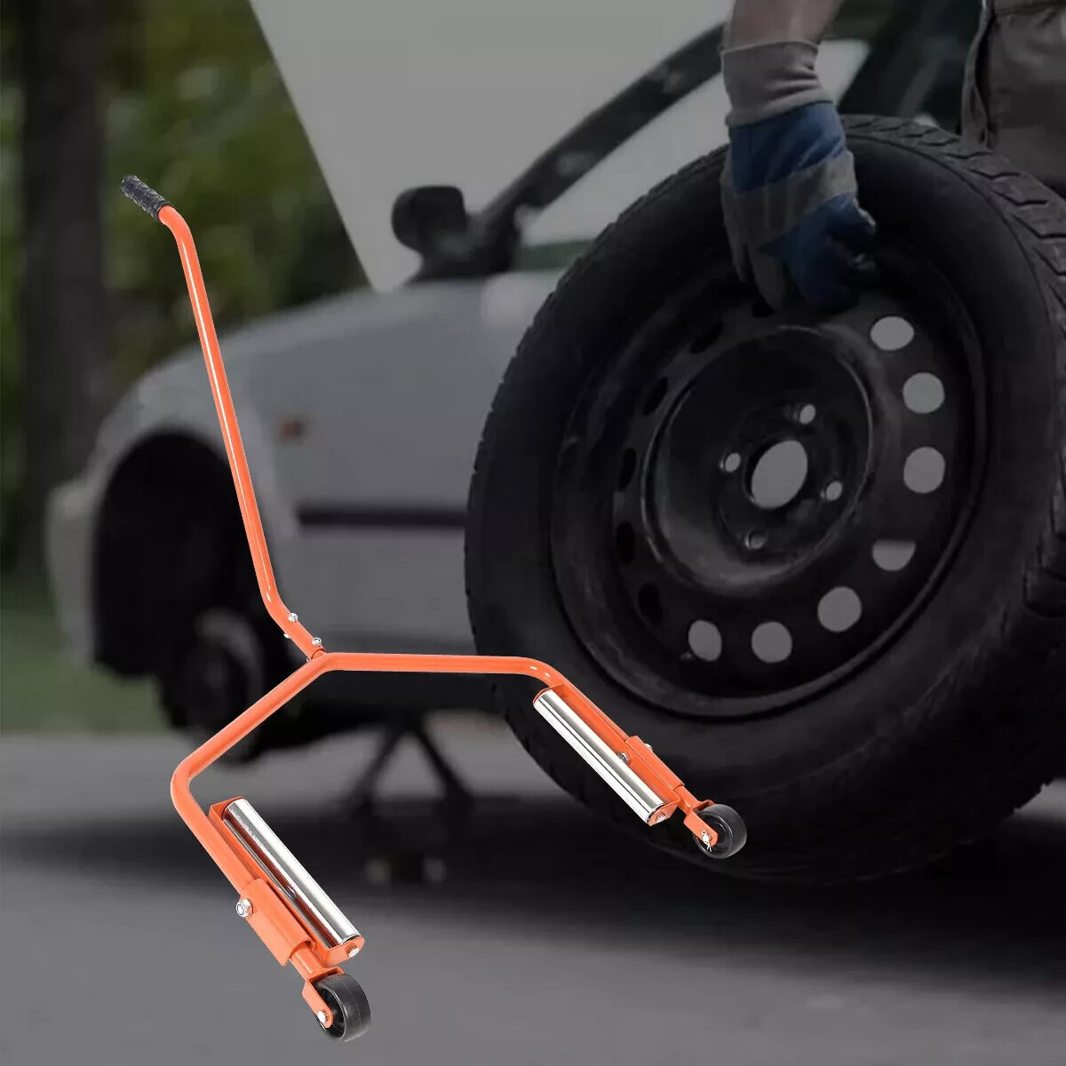 Truck Tire Wheel Dolly , Lightweight, and Portable Tire Dolly for Trucks