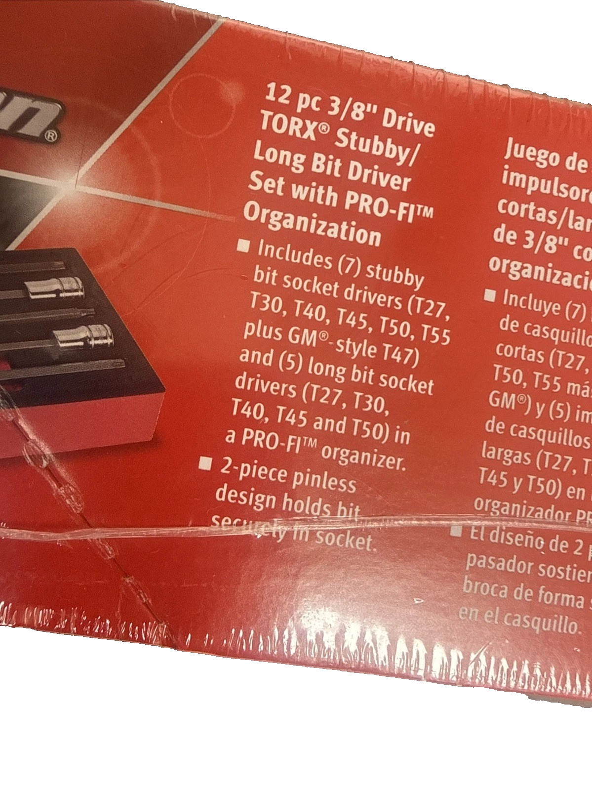 New Snap-on™ 3/8″ Drive T27 – T55 X-Long Torx Socket Driver Foam Set 212FTXXLFR