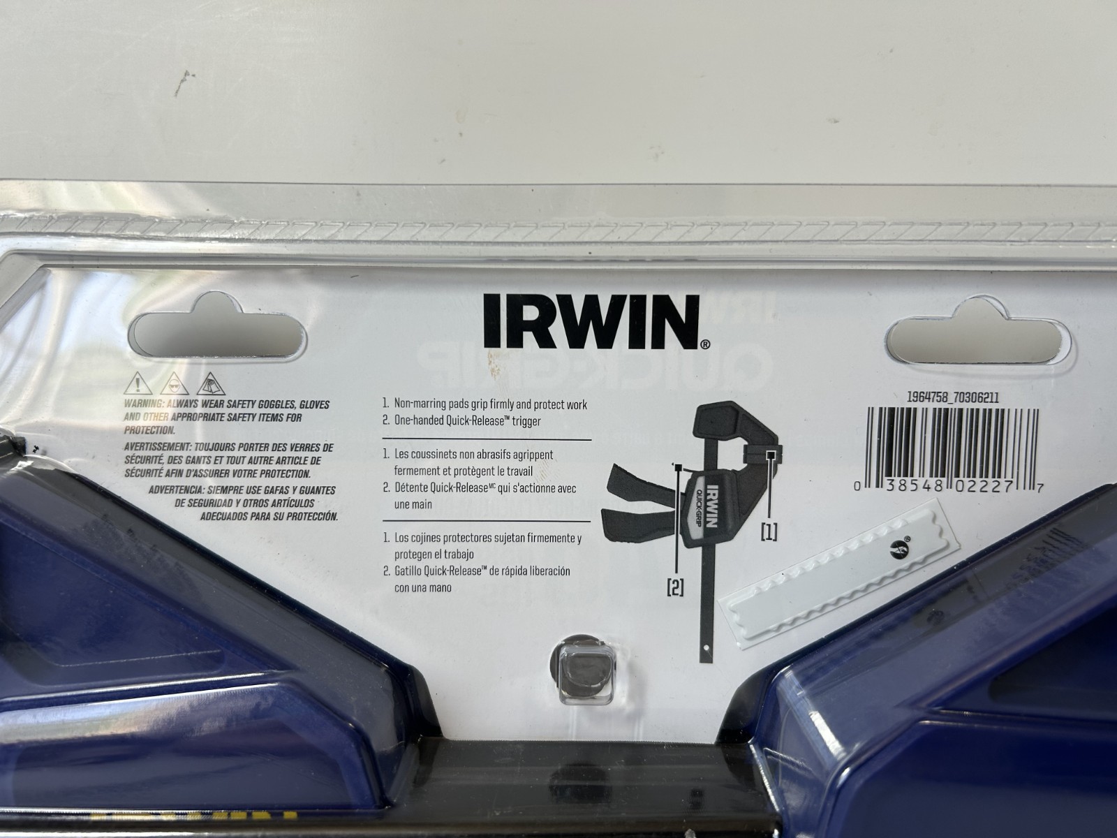 IRWIN Quick-Grip 1964758 One-Handed Mini Bar Clamp 4 Count Pack 140lb Blue NEW