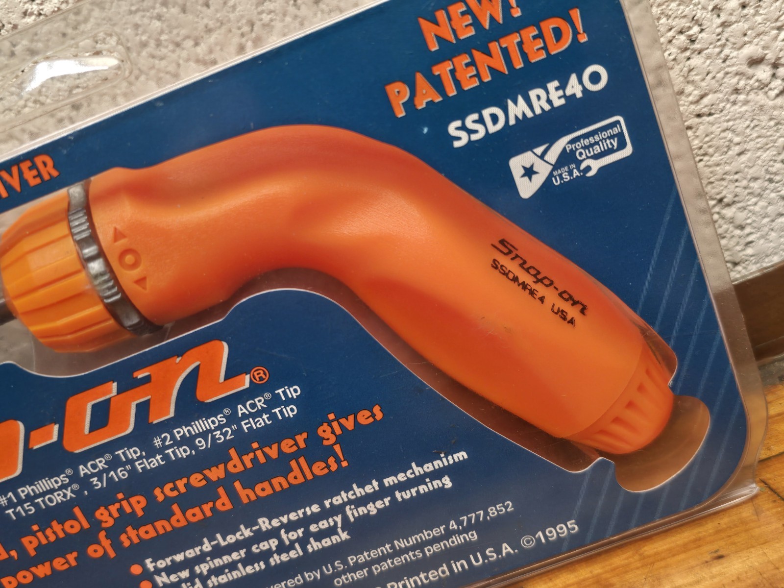NOS Snap-On Pistol Grip Ergonomic Ratcheting Screwdriver SSDMRE4O Orange NEW