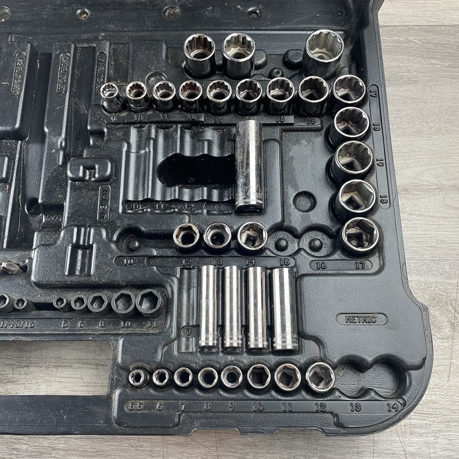 RARE Vintage CRAFTSMAN #33122 122 PC G2 MECHANICS TOOL SET USA MISSING PIECES