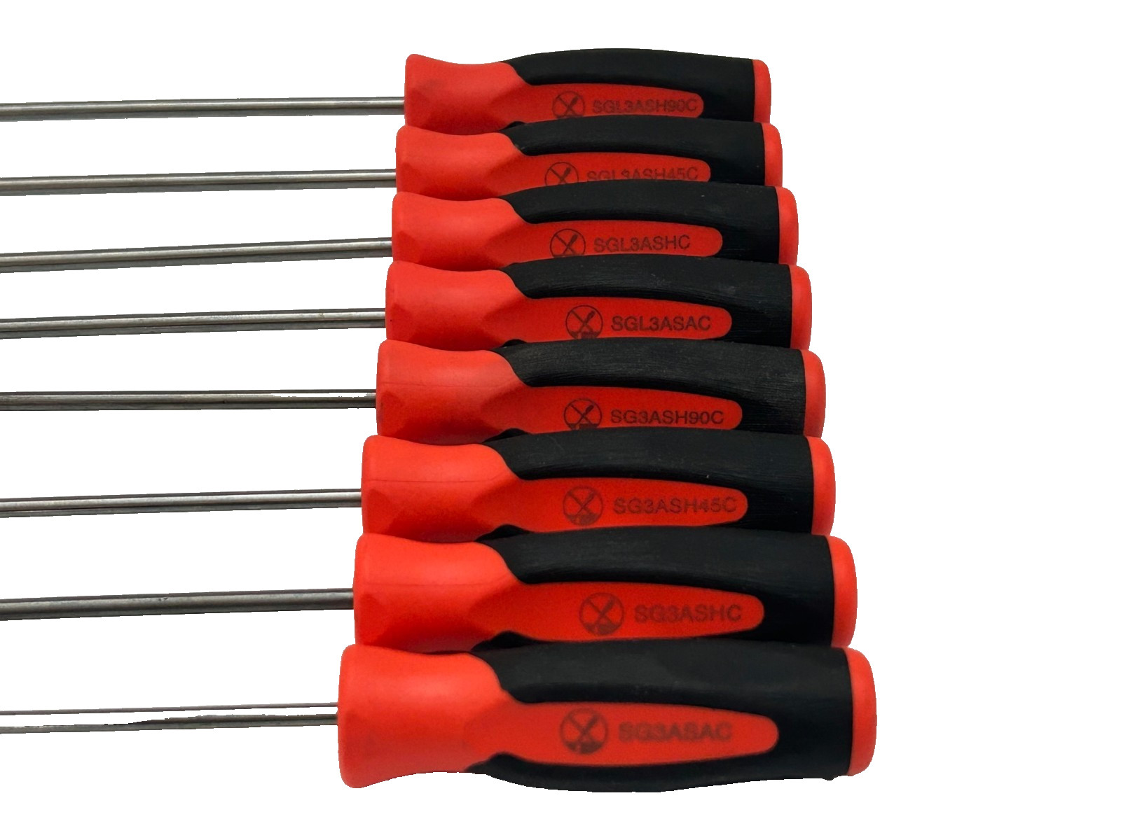 Snap-on Tools ORANGE 8pc Mini Soft Grip Short & Long Pick Sets USA NEW No Trays*