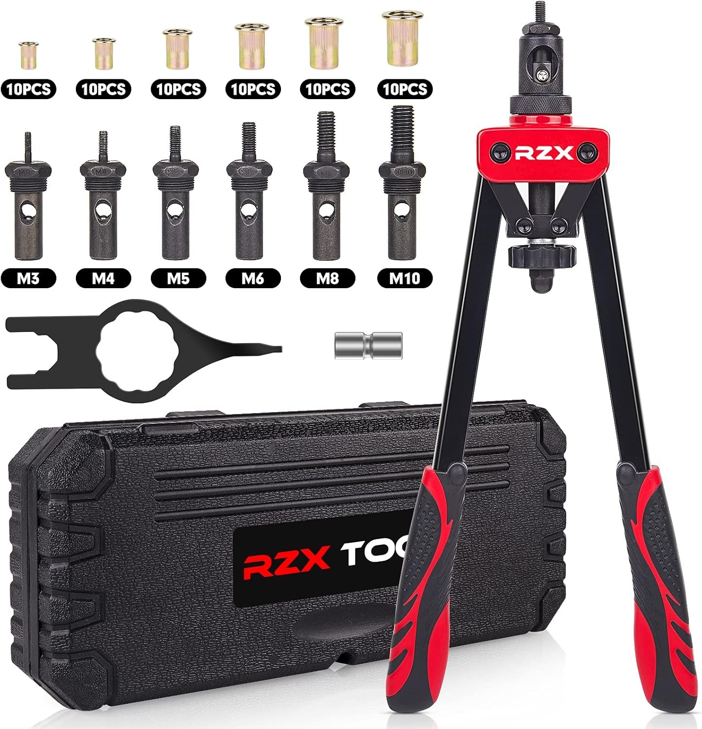 RZX 14″ Rivet Nut Tool, Hand Riveter Gun Blind nut ，Insert rivnut…