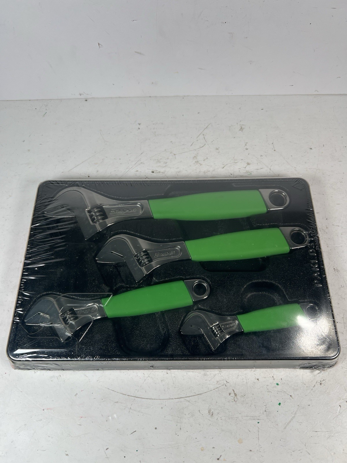 SNAP ON FADH704C G GREEN 6″ 8″ 10″ 12″ Flank Dr Plus Adjustable Wrench Set NEW