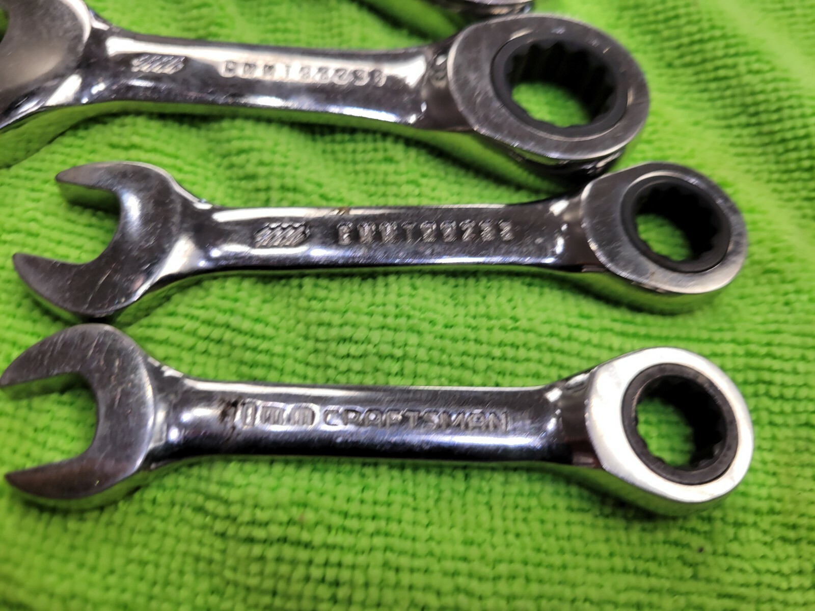 Craftsman 10mm 11mm 15mm 17mm 18mm Stubby Ratchet Wrench Cmmt set of five
