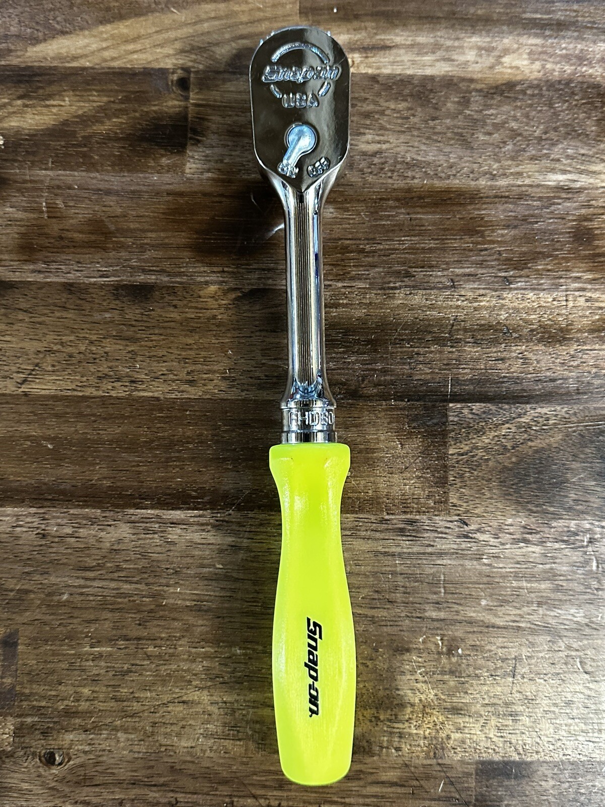 NEW UNUSED Snap On FHD80 3/8” Dr HI Viz Yellow Handle Ratchet FREE PRIORITY