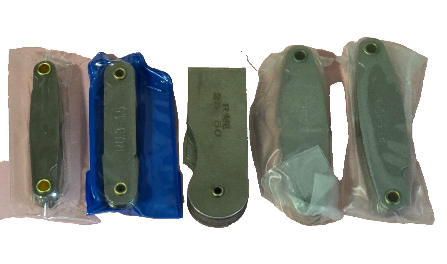 Lot Of 5 Blade Feeler Gauge Metric Spark Plug Gap Tool Asst Sizes Folding