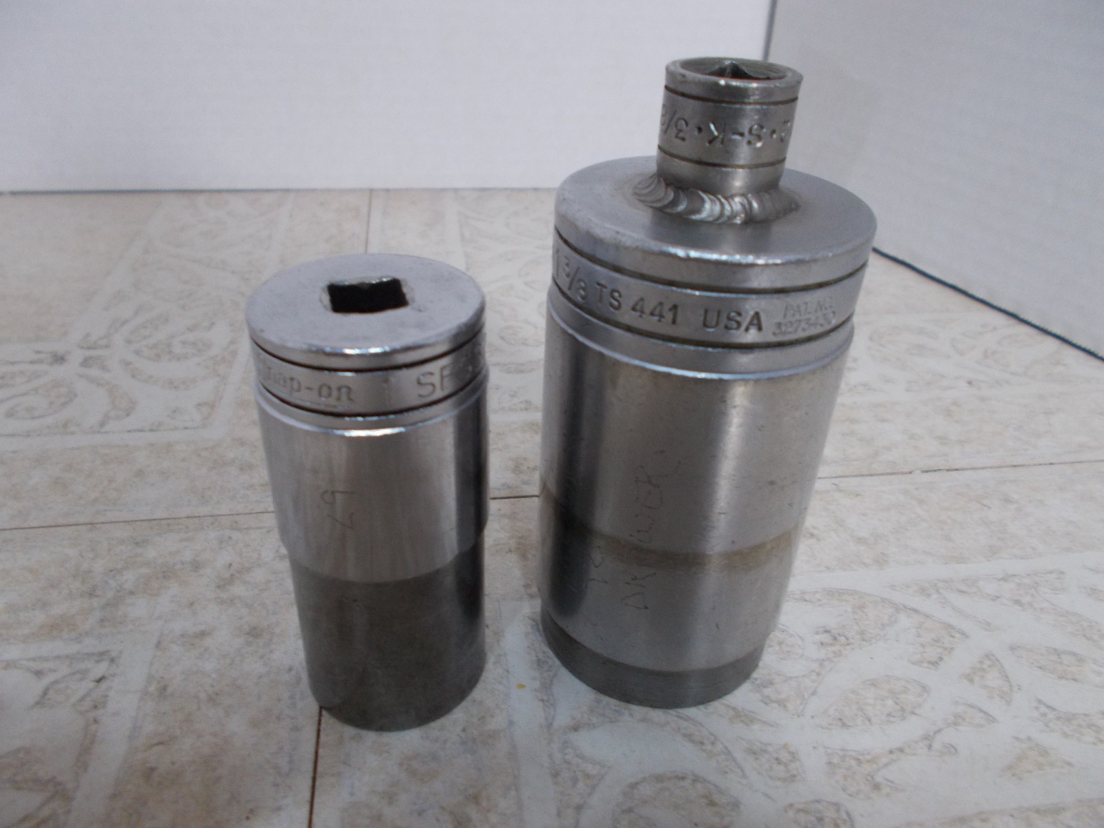 2 Snap ON Altered Deep Sockets SFS321 and TSH41 both 6pt. 3/8″ Drive READ (F-3)