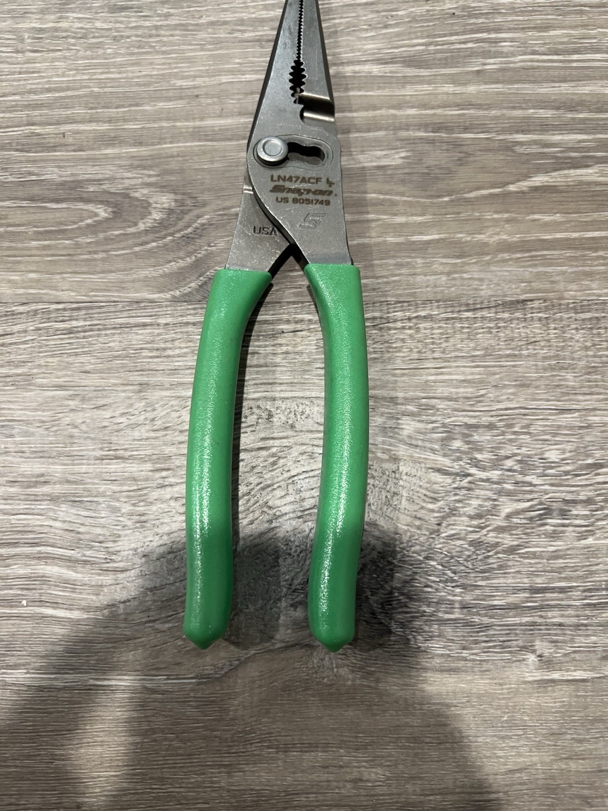 NEW Snap-on™ LN47ACF LN47ACFG Green 9 3/4″ Talon Grip Long Nose SlipJoint Pliers
