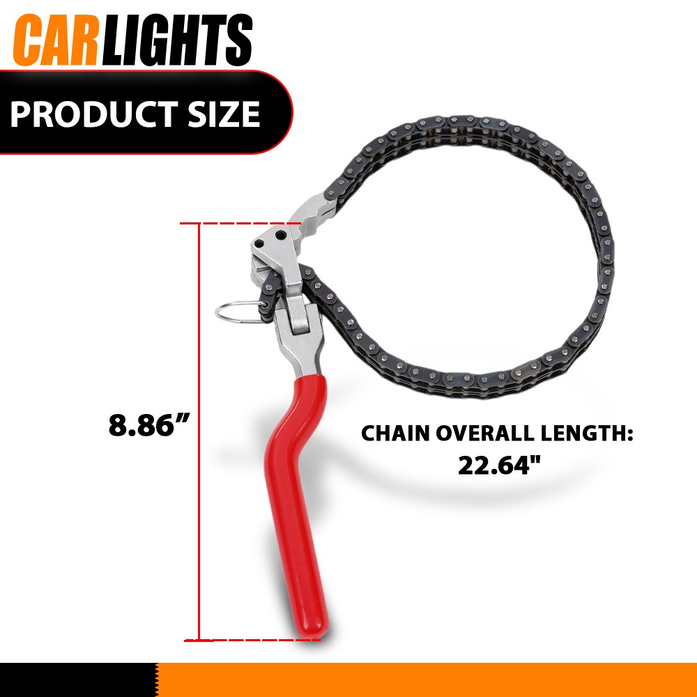 Fittings 60-160mm Heavy-Duty Ratcheting Chain Wrench Oil Filter Change Pipe