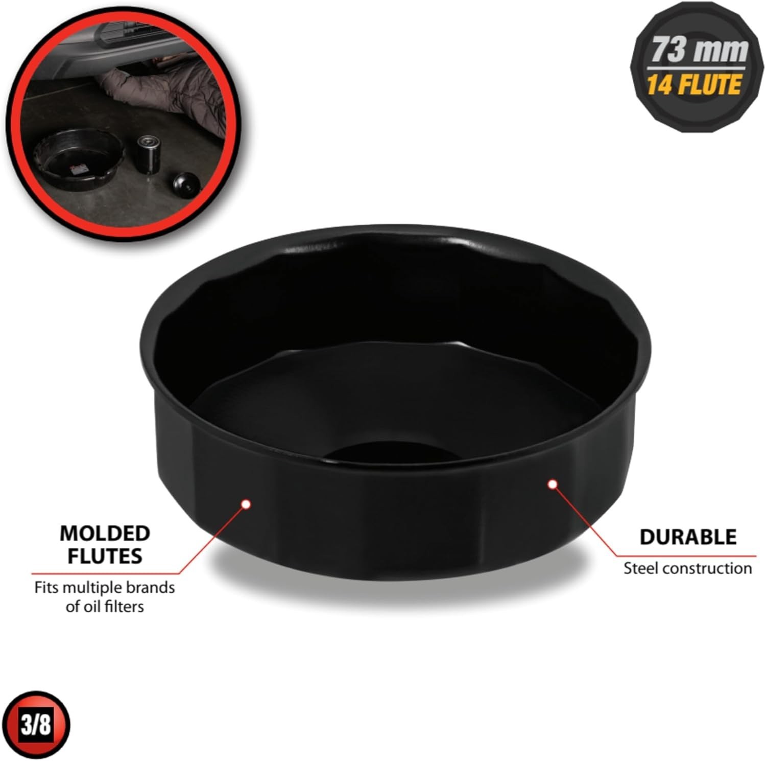 Oil Filter Cap Wrench 73mm 14 Flutes