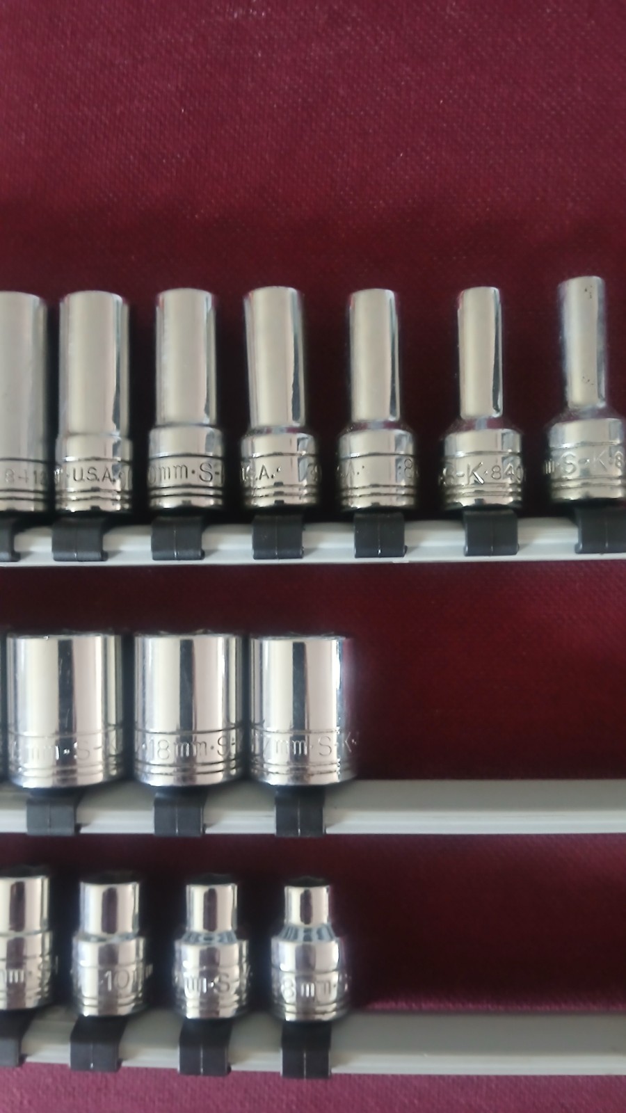 SK Tools USA 31pc 3/8″ Drive 6 pt Metric Sockets 8mm-24mm Shallow 6mm-19mm Deep