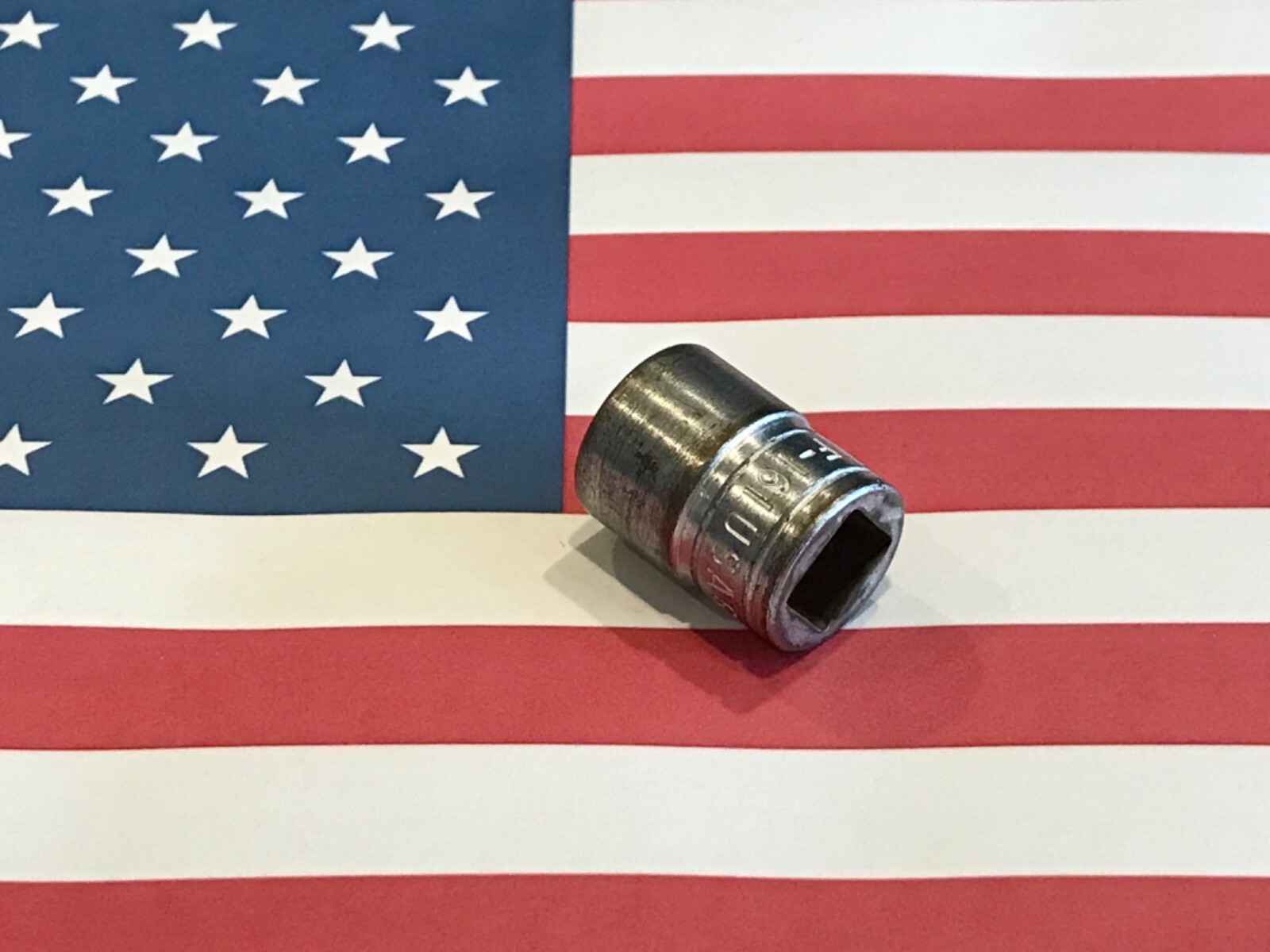 1956 Vintage Snap-on 1/2” Shallow Socket, 12 Point, 3/8″ Drive, F 161 USA 🇺🇸