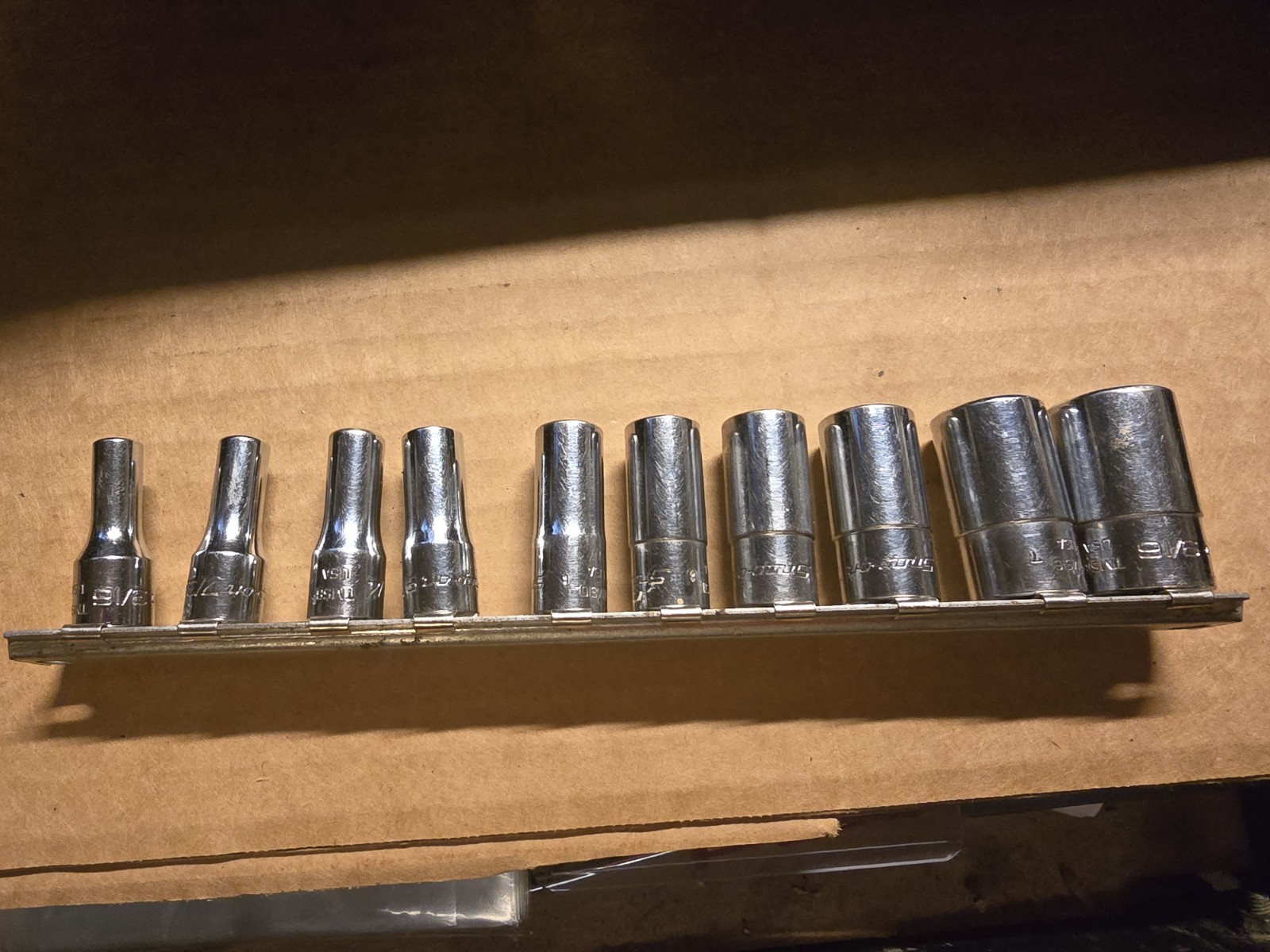 Snao-On 1/4″ Drive 10 Pc 6pt SAE USA 9/16 TO 3/16